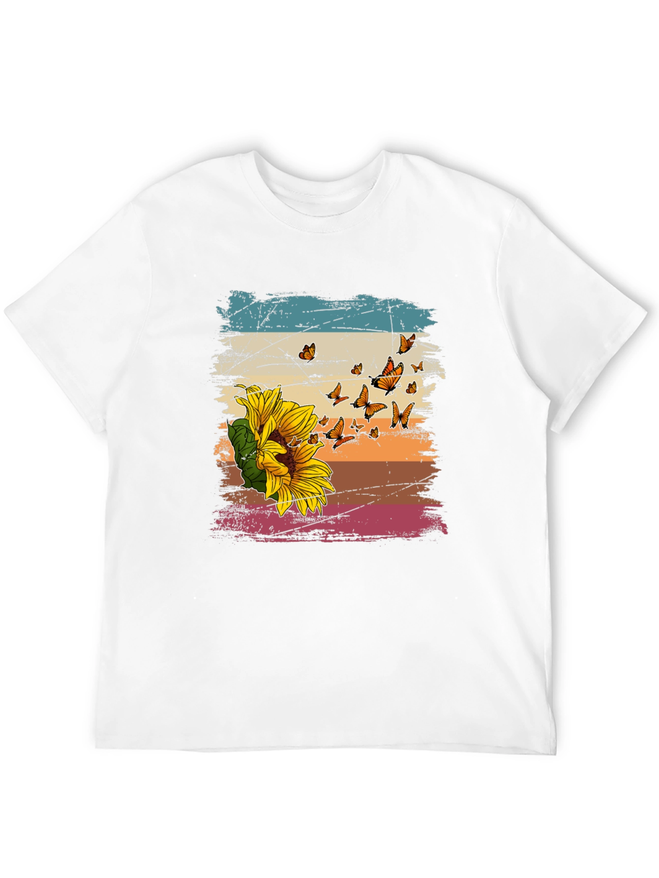 Sunflower Butterfly Graphic Tee