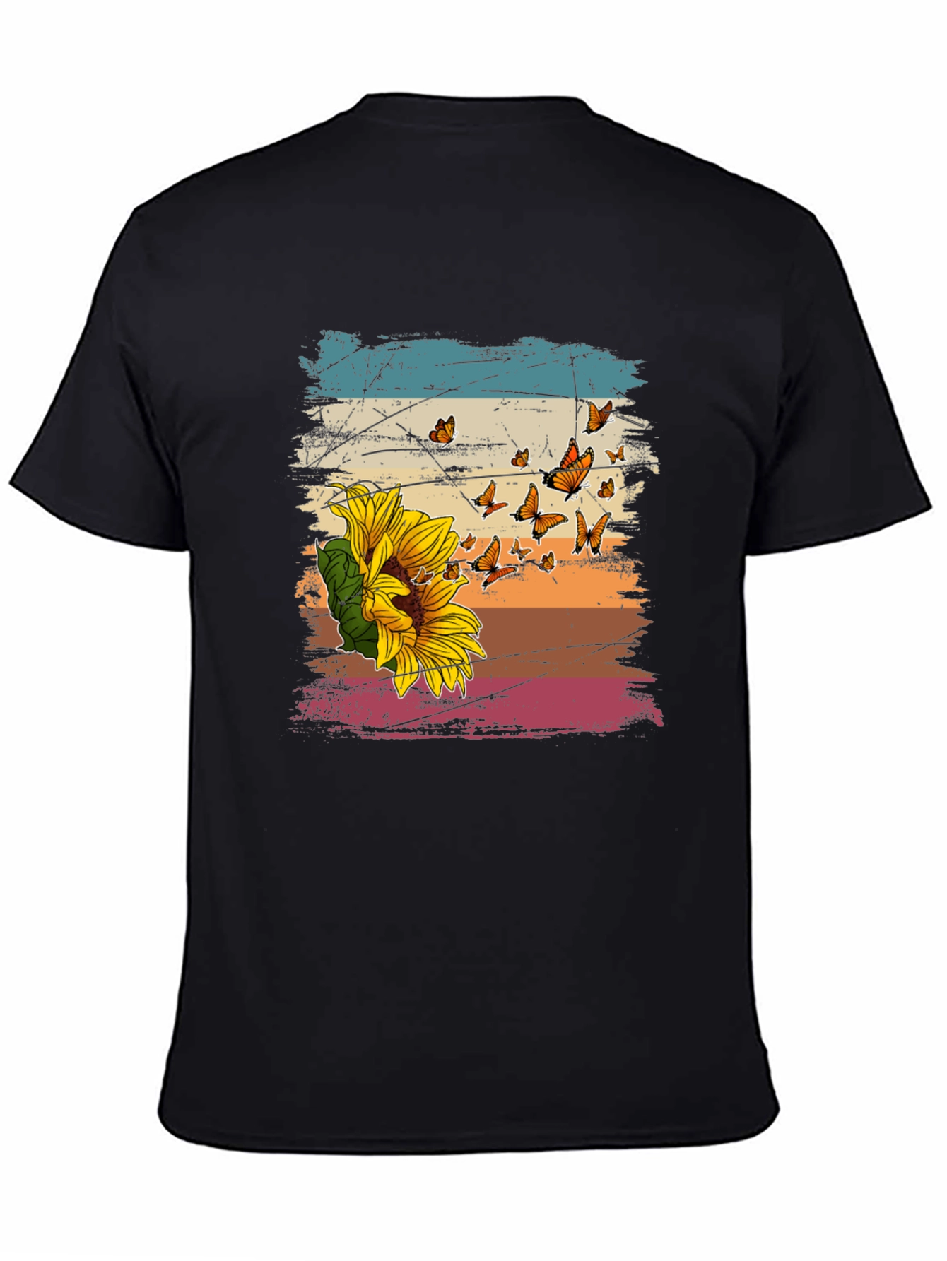 Sunflower Butterfly Graphic Tee