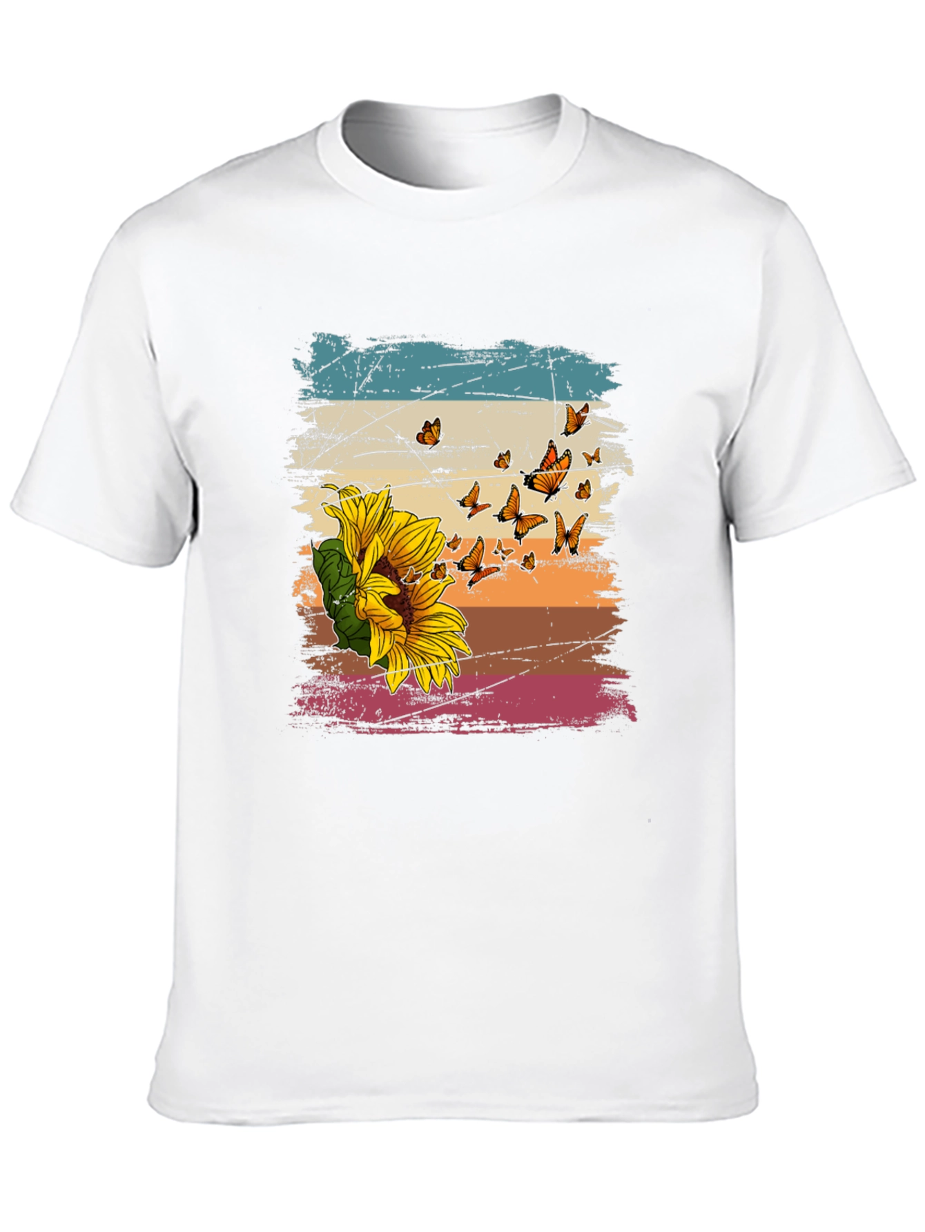 Sunflower Butterfly Graphic Tee