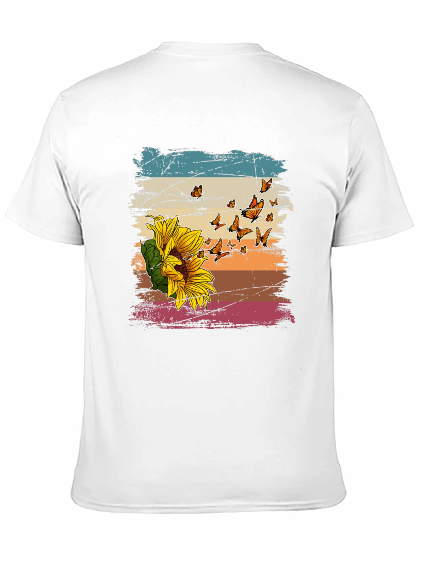 Sunflower Butterfly Graphic Tee
