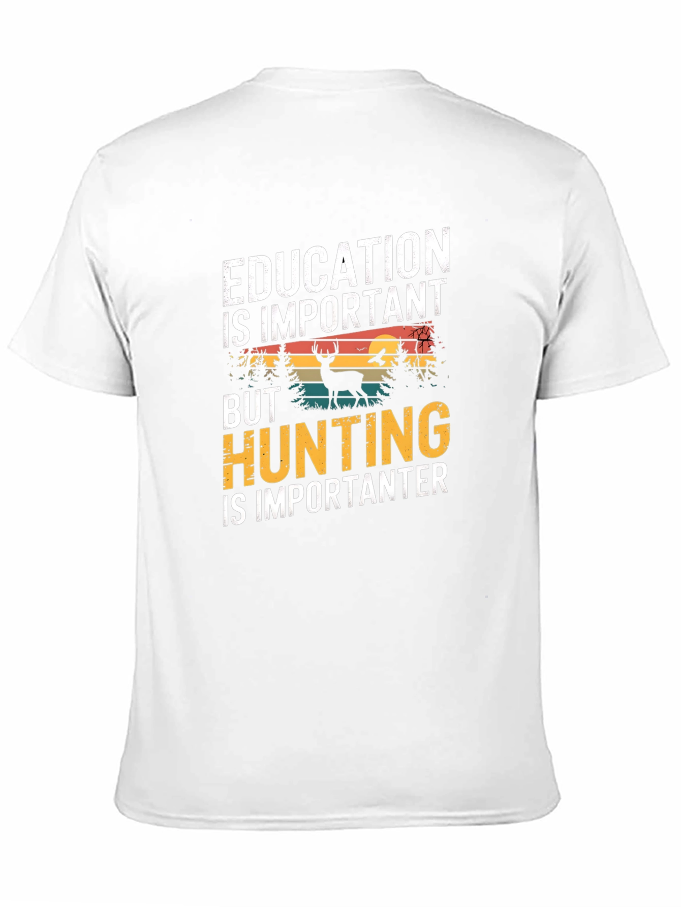 Education vs Hunting Mens T-Shirt