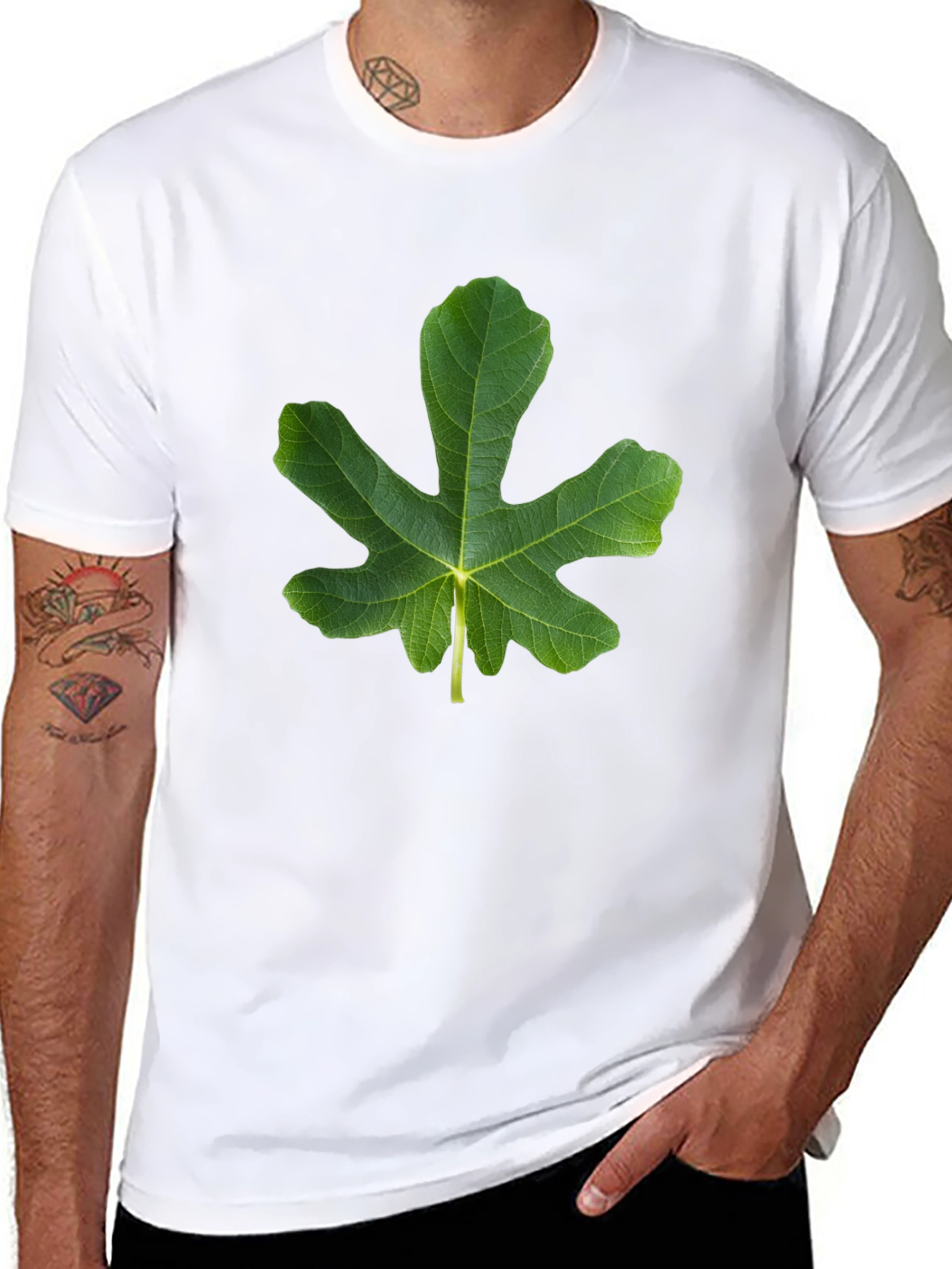 Fig Leaf Graphic Tee - Nature Inspired Design