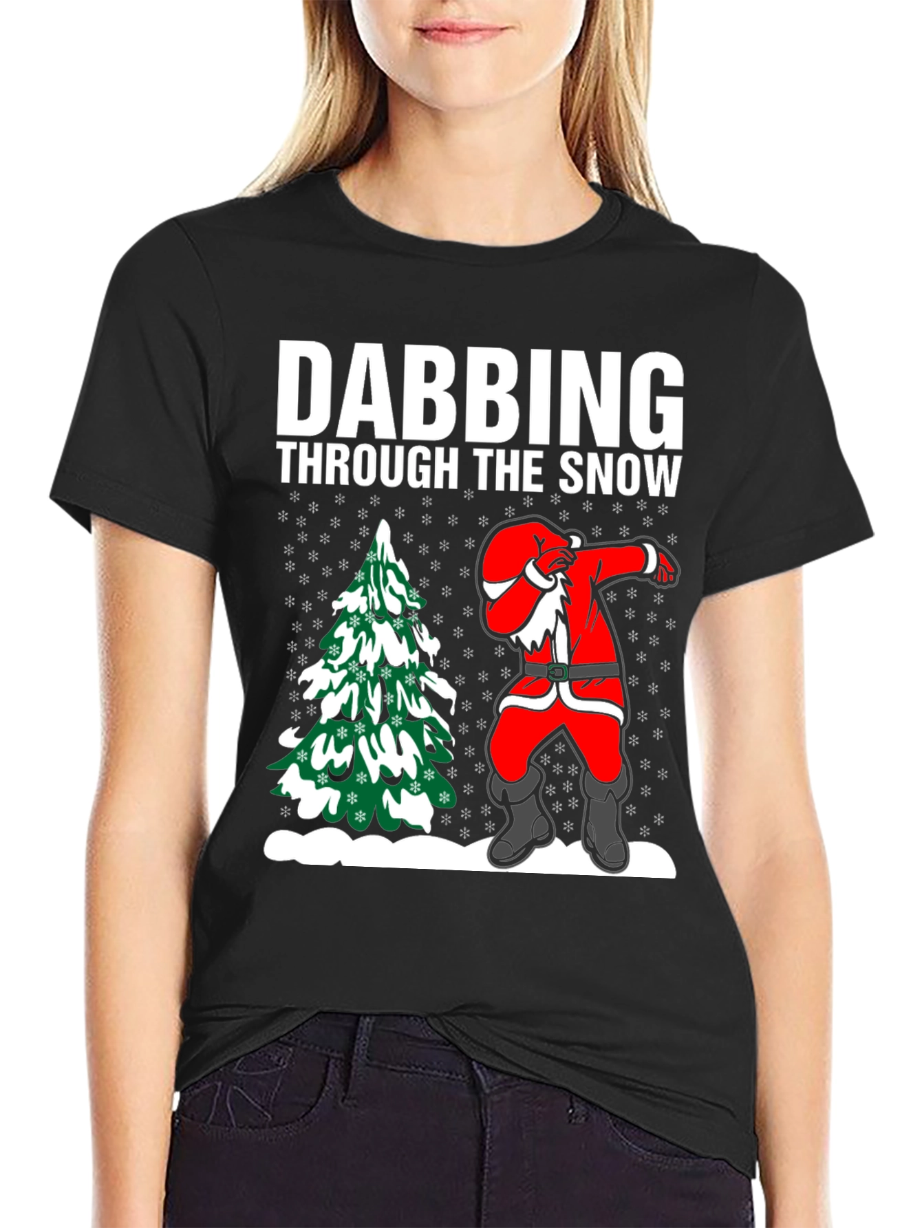 Dabbing Santa T-Shirt: Through the Snow