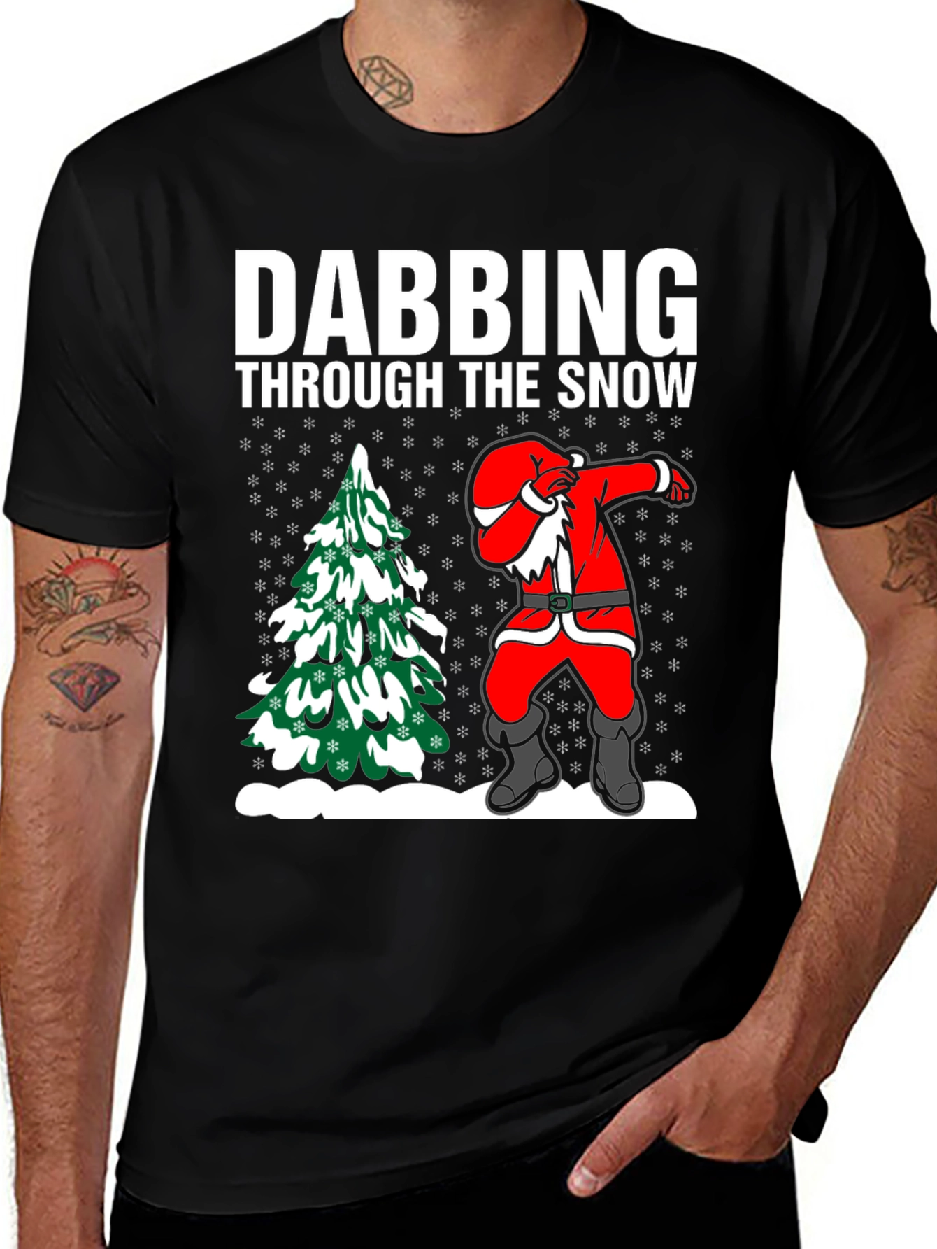 Dabbing Santa T-Shirt: Through the Snow