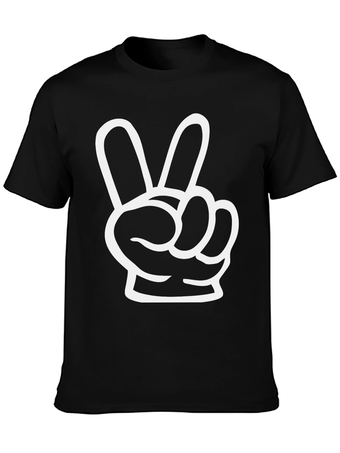 Peace Out Tee: Black Graphic T-Shirt