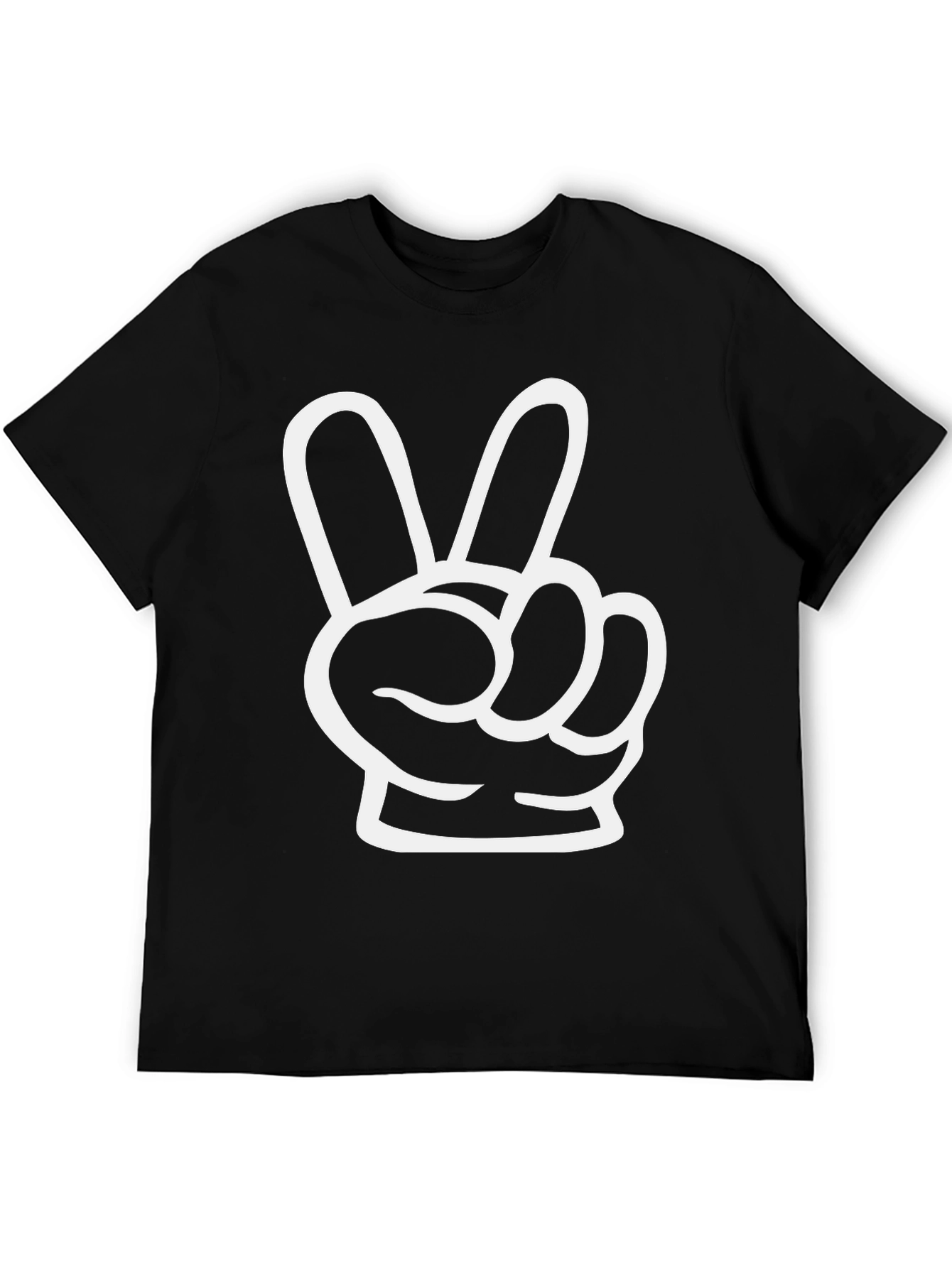 Peace Out Tee: Black Graphic T-Shirt