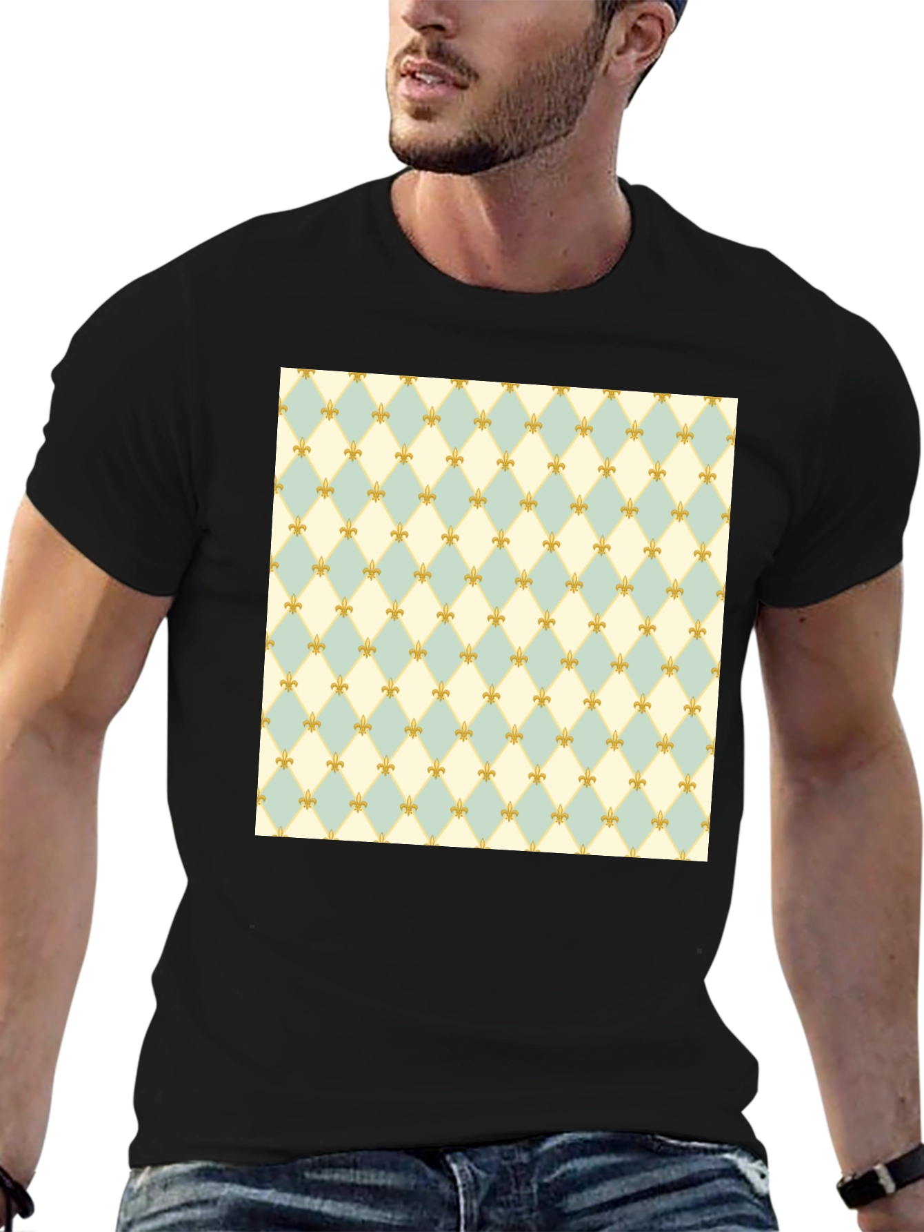 Fleur-de-Lis Pattern T-Shirt