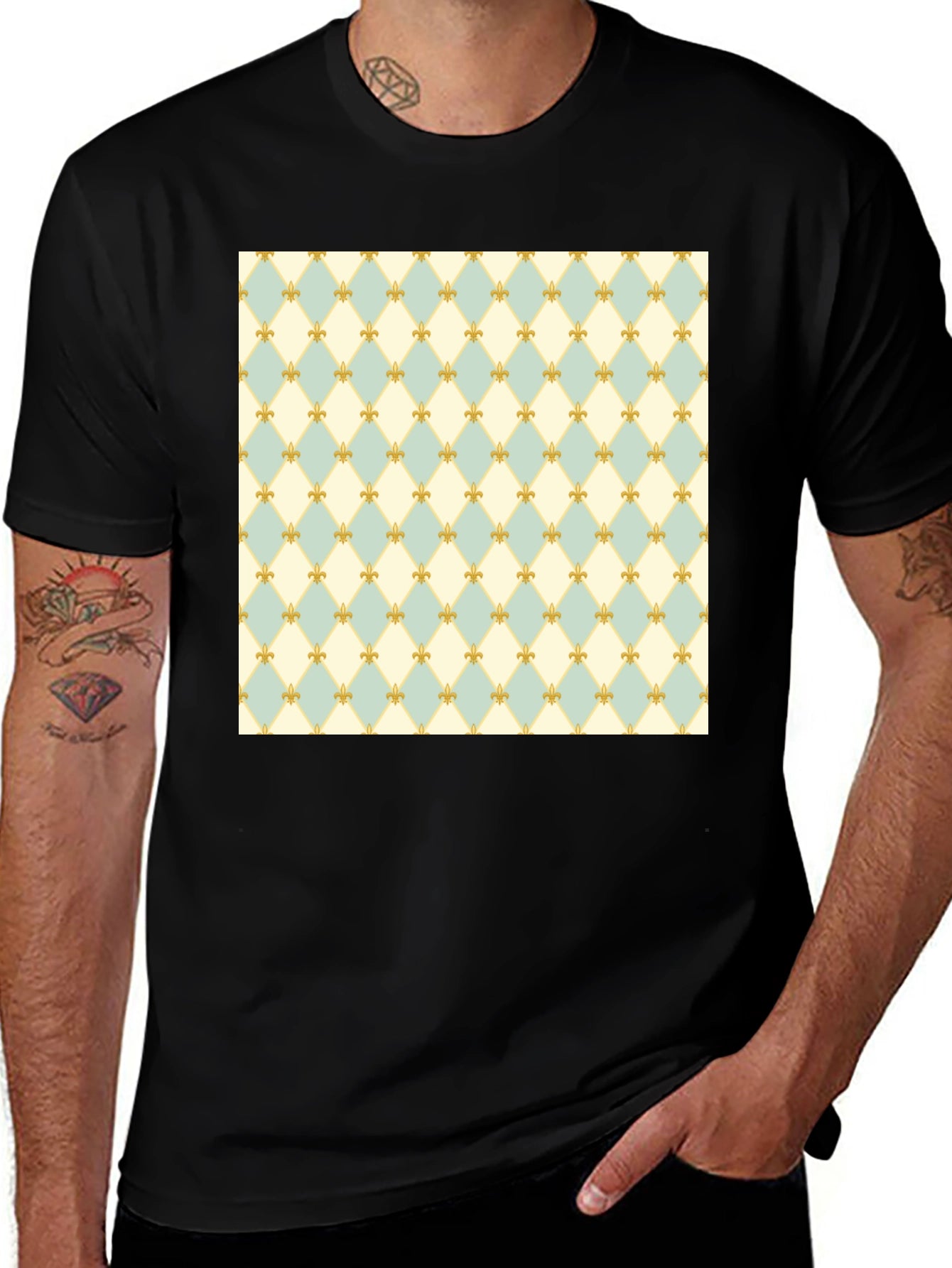 Fleur-de-Lis Pattern T-Shirt