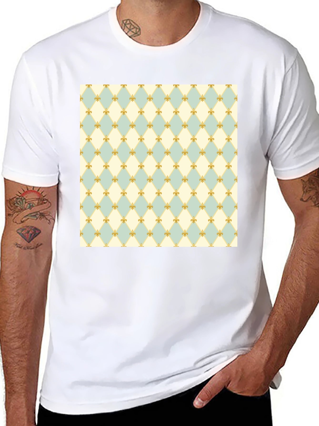 Fleur-de-Lis Pattern T-Shirt