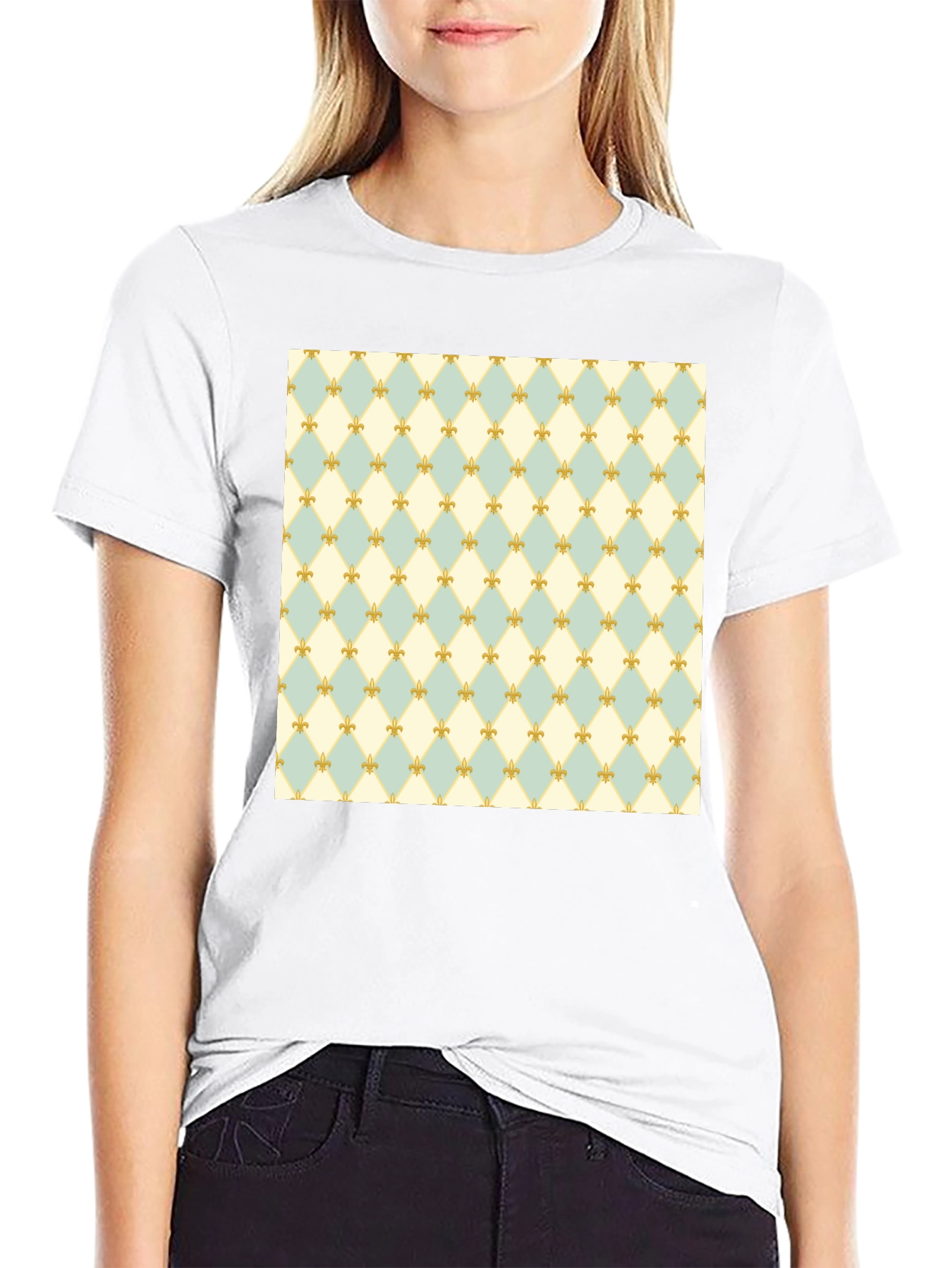 Fleur-de-Lis Pattern T-Shirt