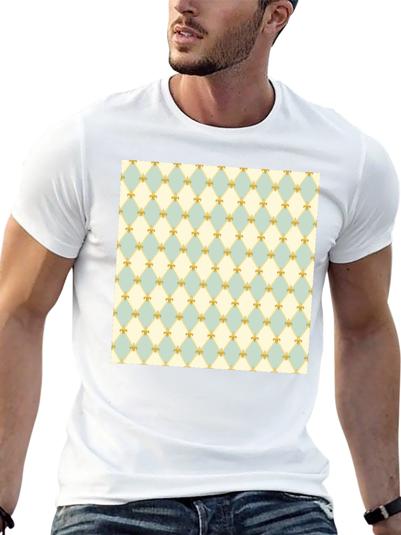 Fleur-de-Lis Pattern T-Shirt