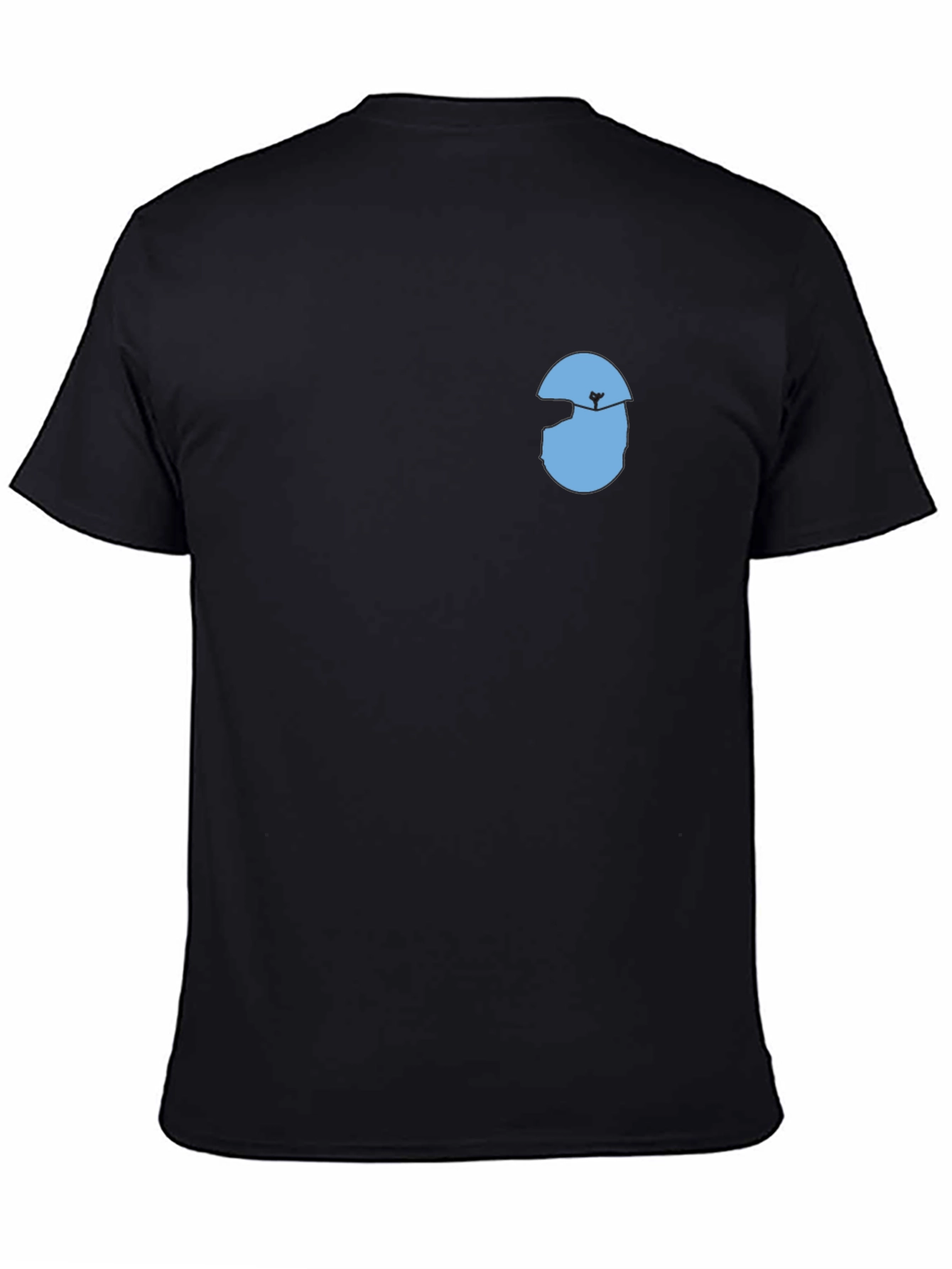 Mens Black T-Shirt with Graphic Design