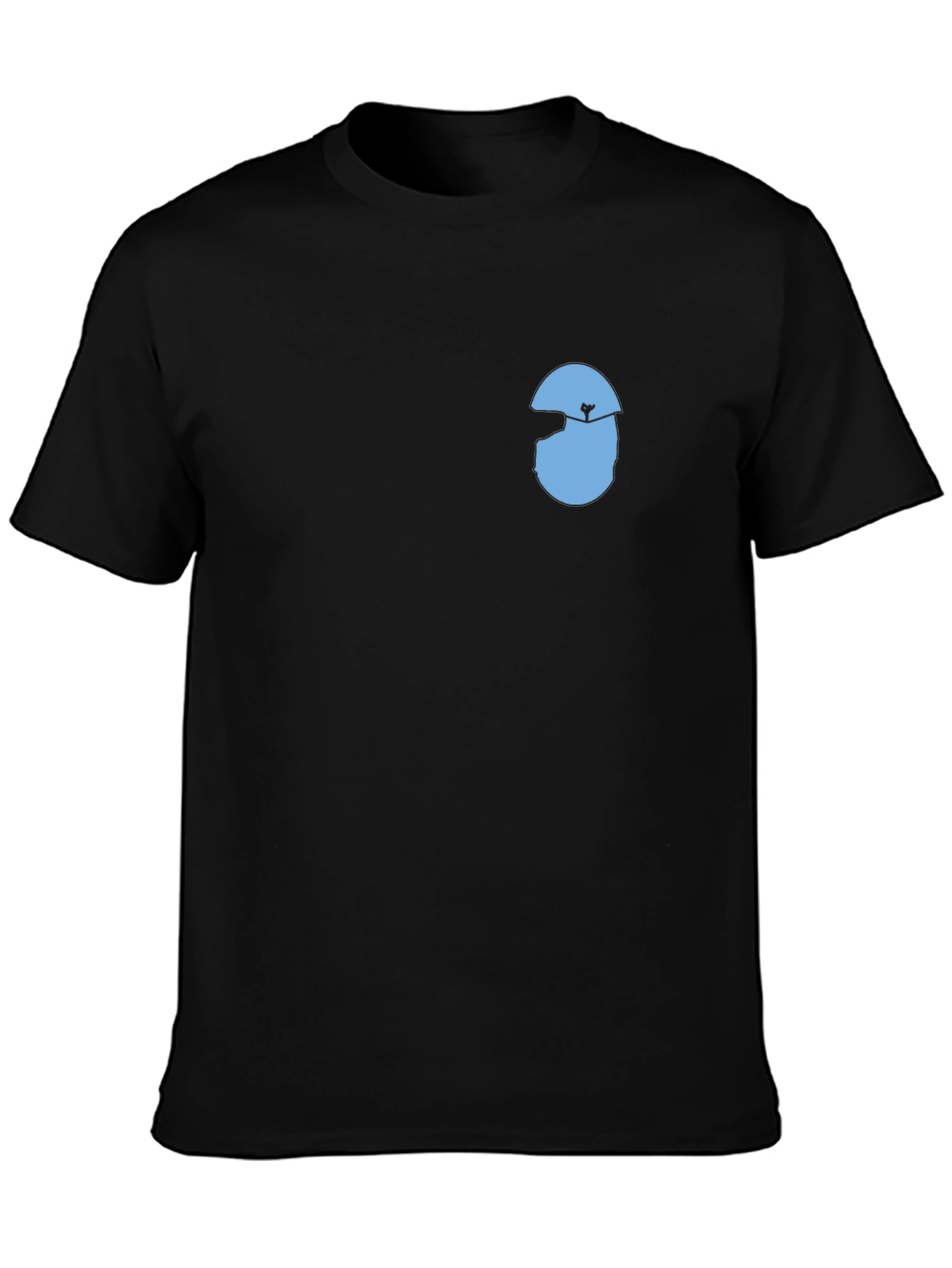 Mens Black T-Shirt with Graphic Design