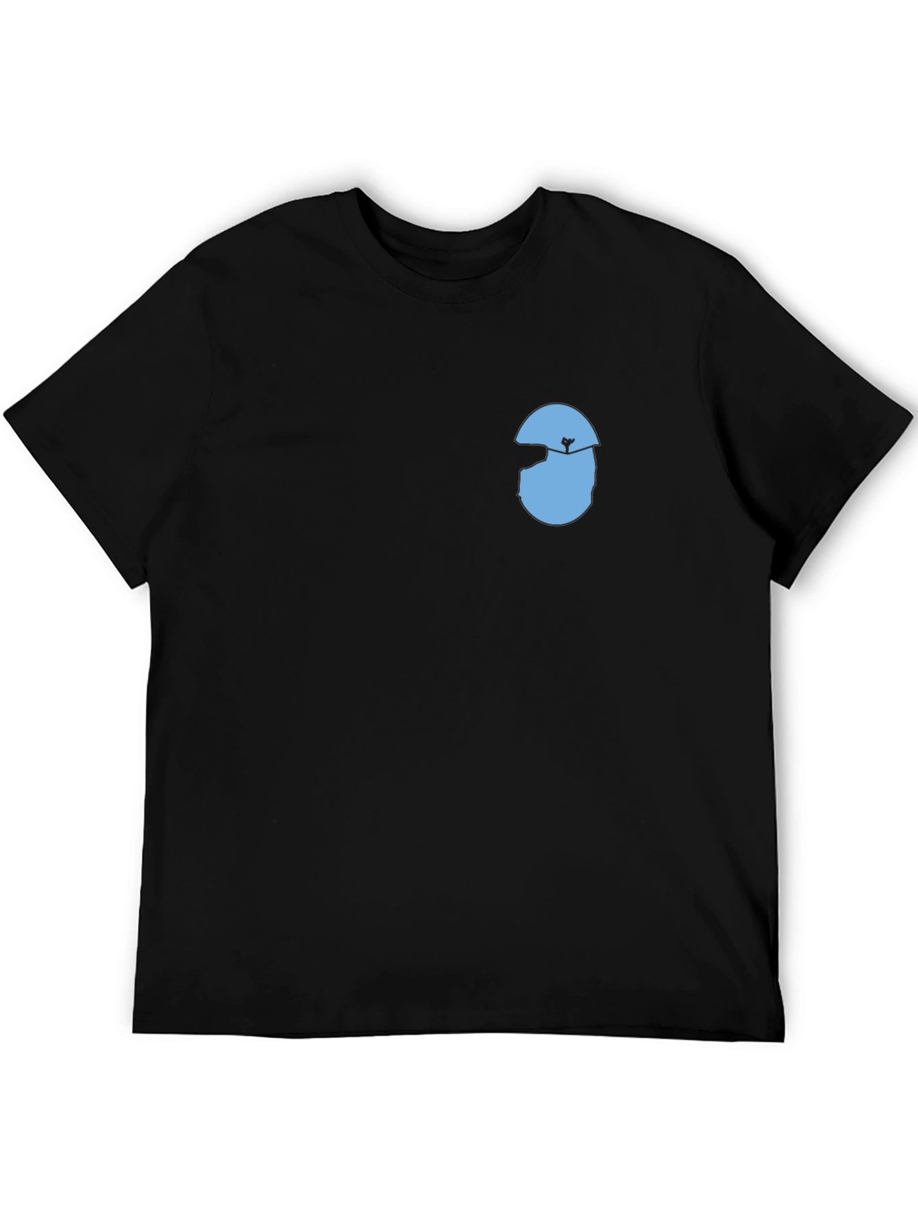 Mens Black T-Shirt with Graphic Design