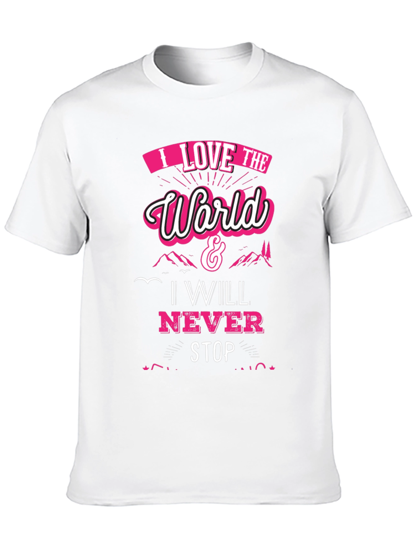 I Love The World Black Graphic Tee