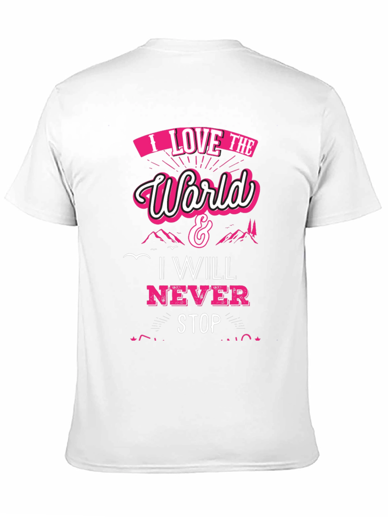 I Love The World Black Graphic Tee
