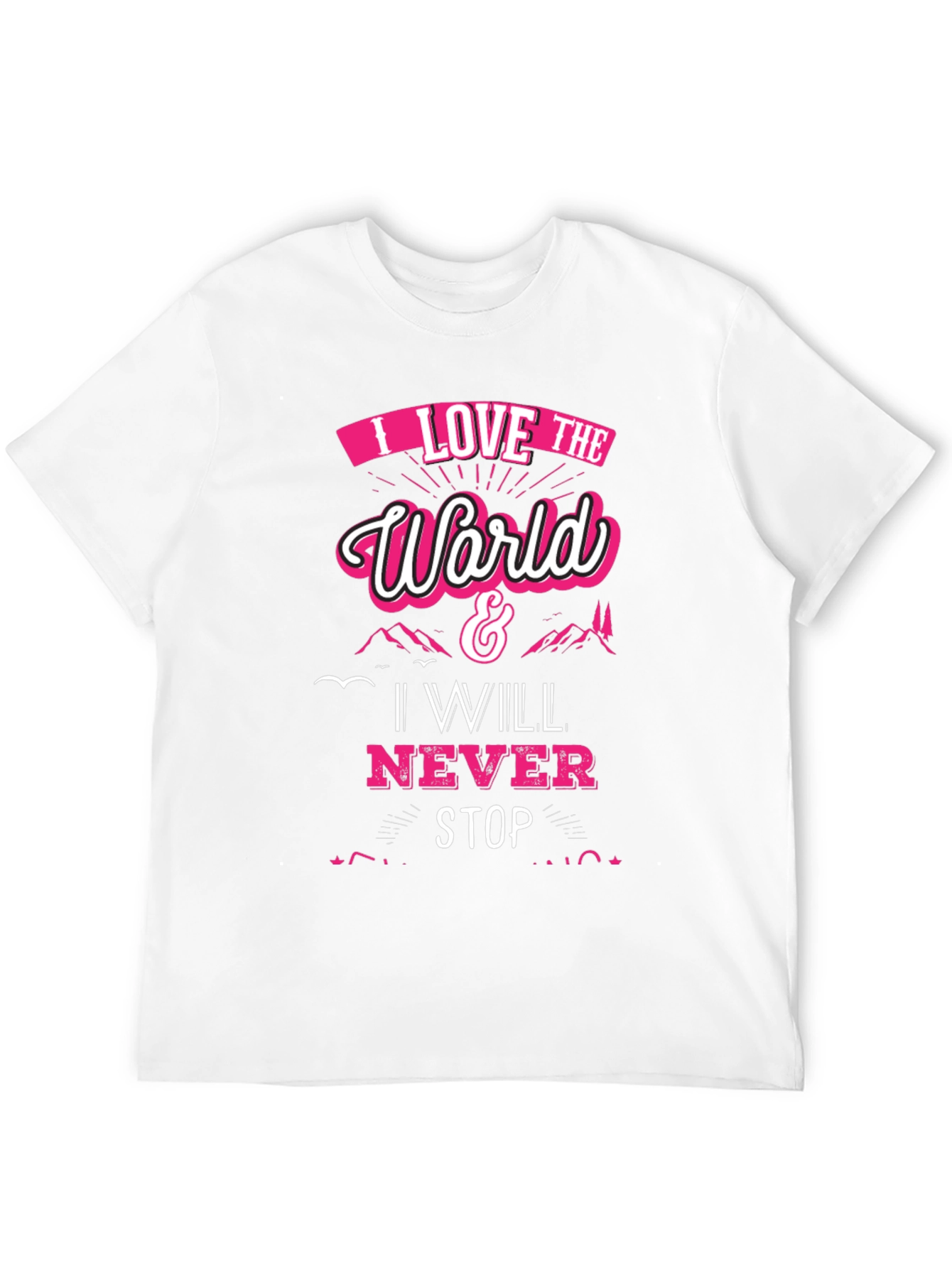 I Love The World Black Graphic Tee