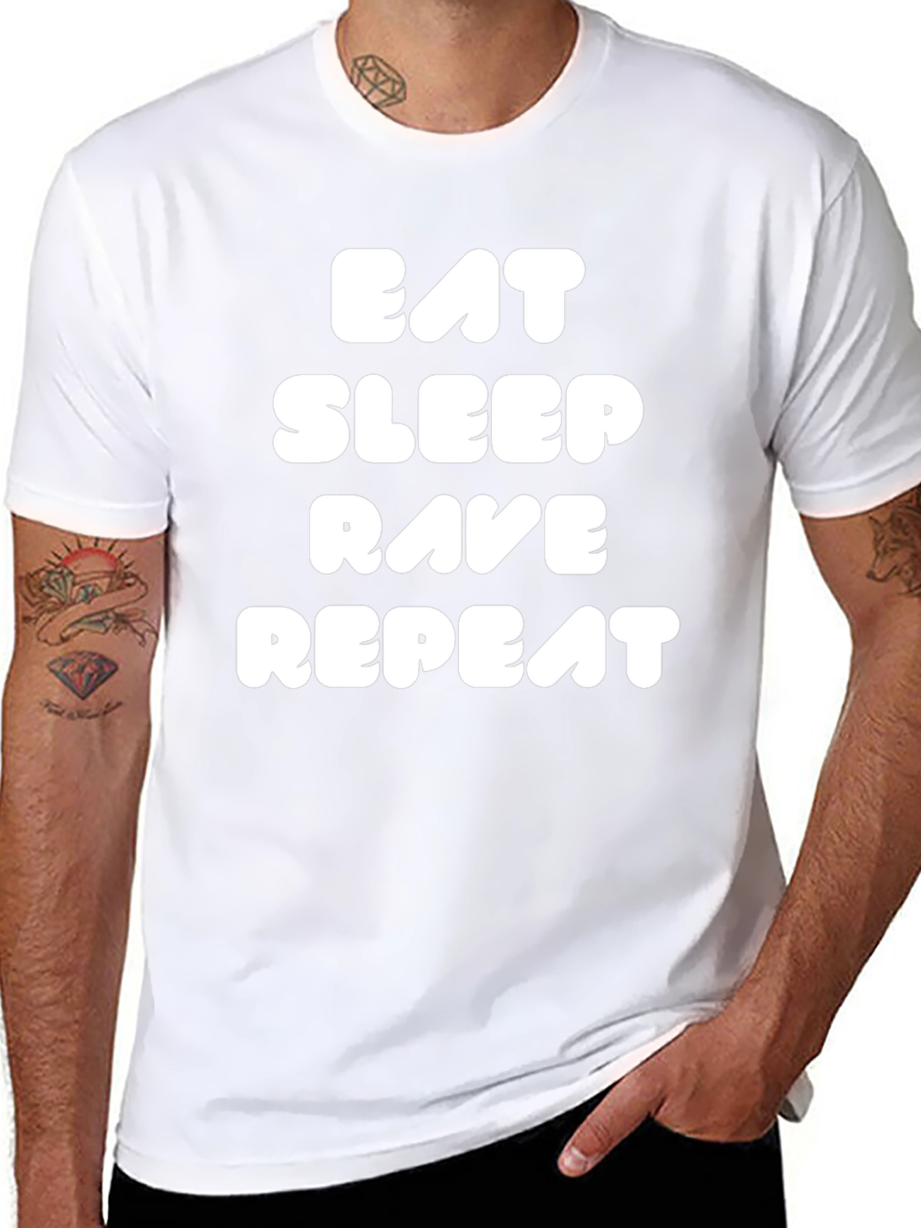 Eat Sleep Rave Repeat Graphic Tee