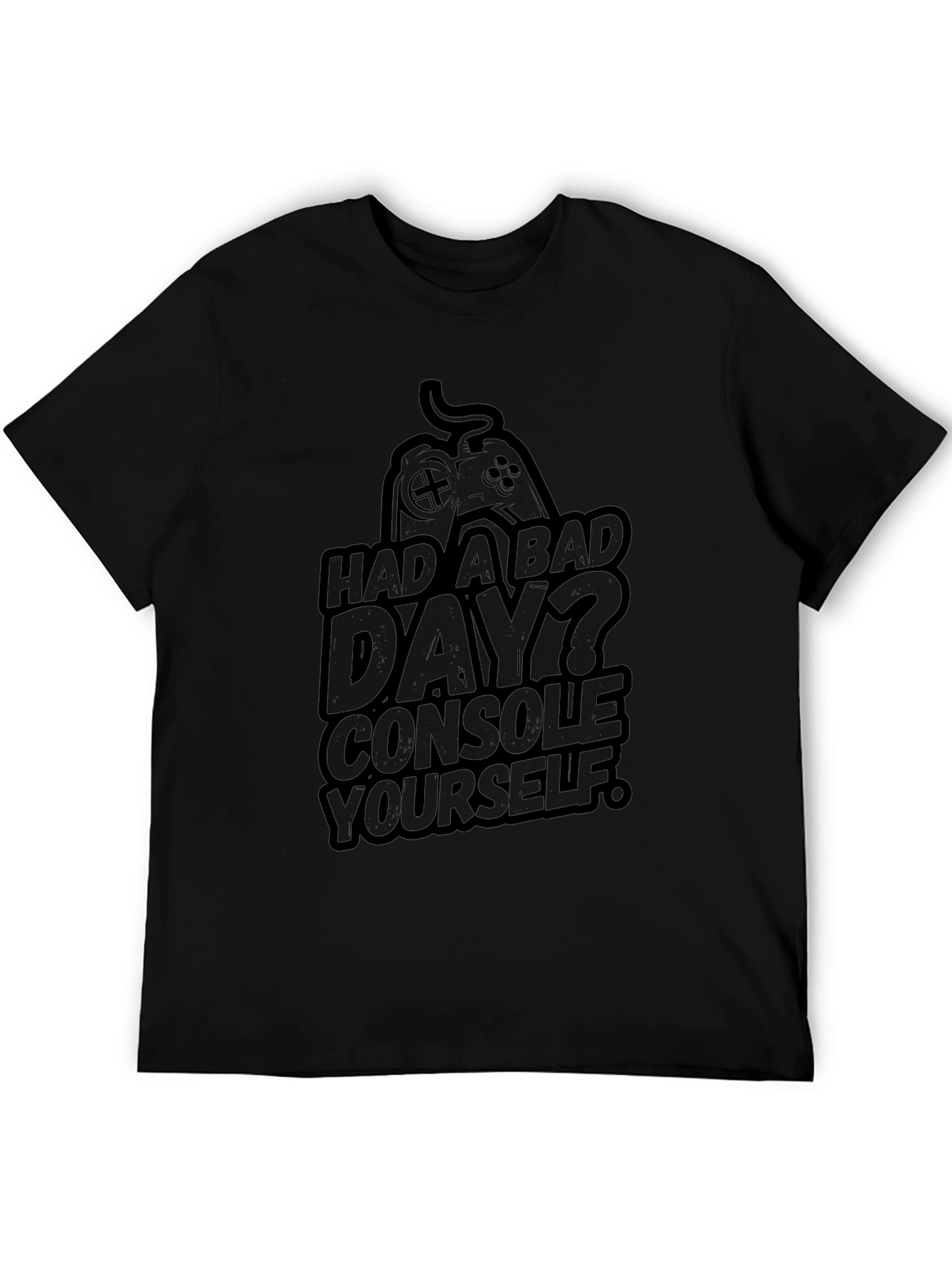 Console Yourself Gamer Graphic Black T-Shirt