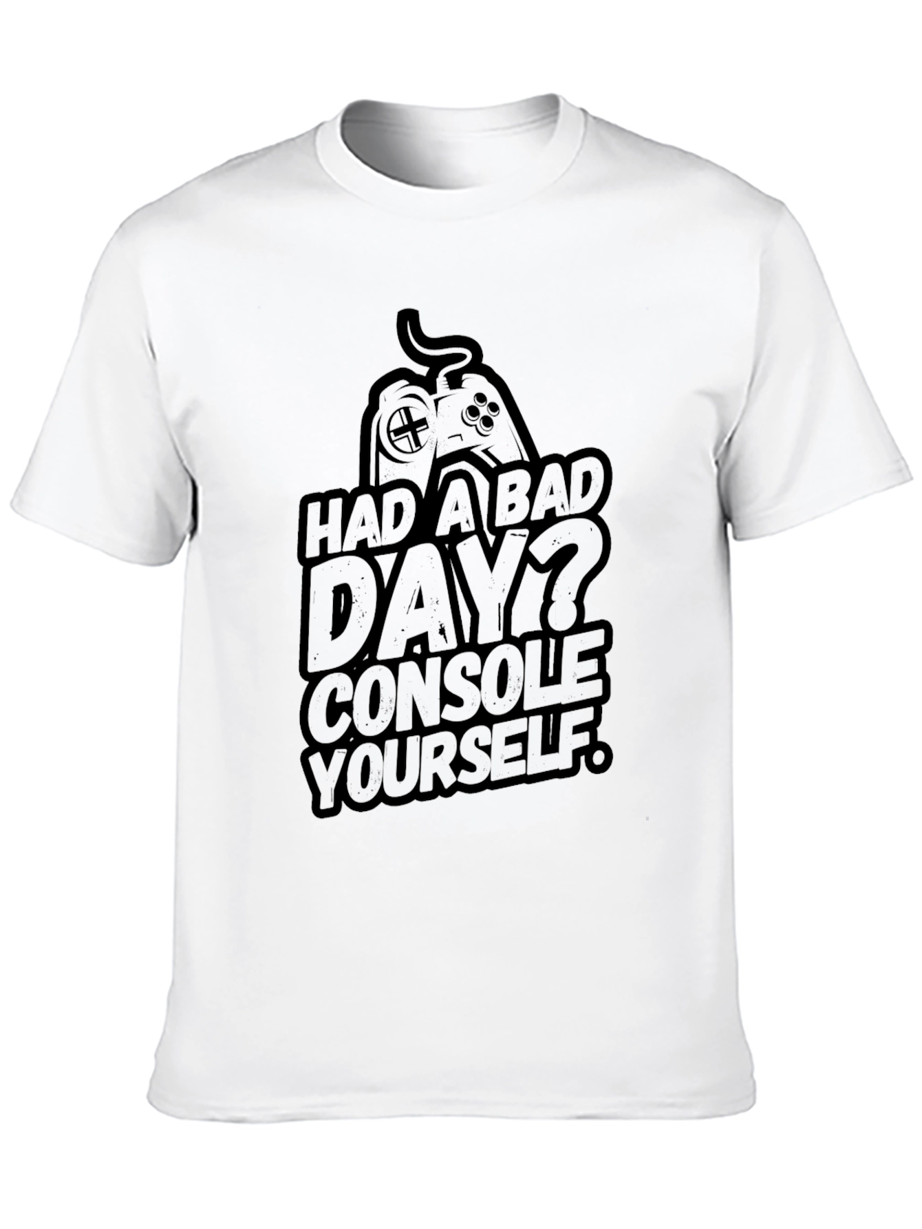 Console Yourself Gamer Graphic Black T-Shirt