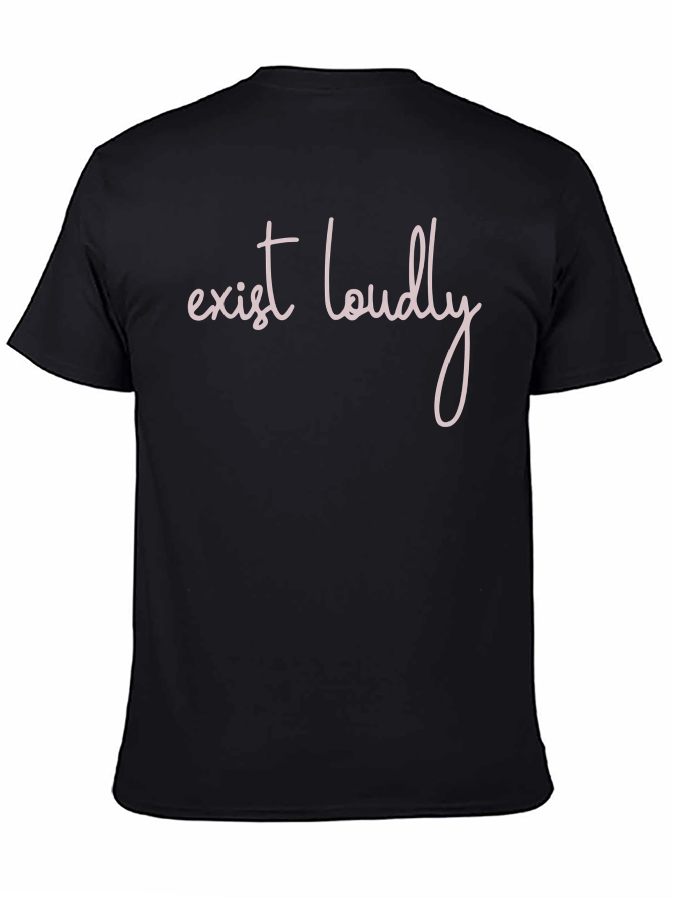 Exist Loudly Graphic Tee - Black Cotton T-Shirt