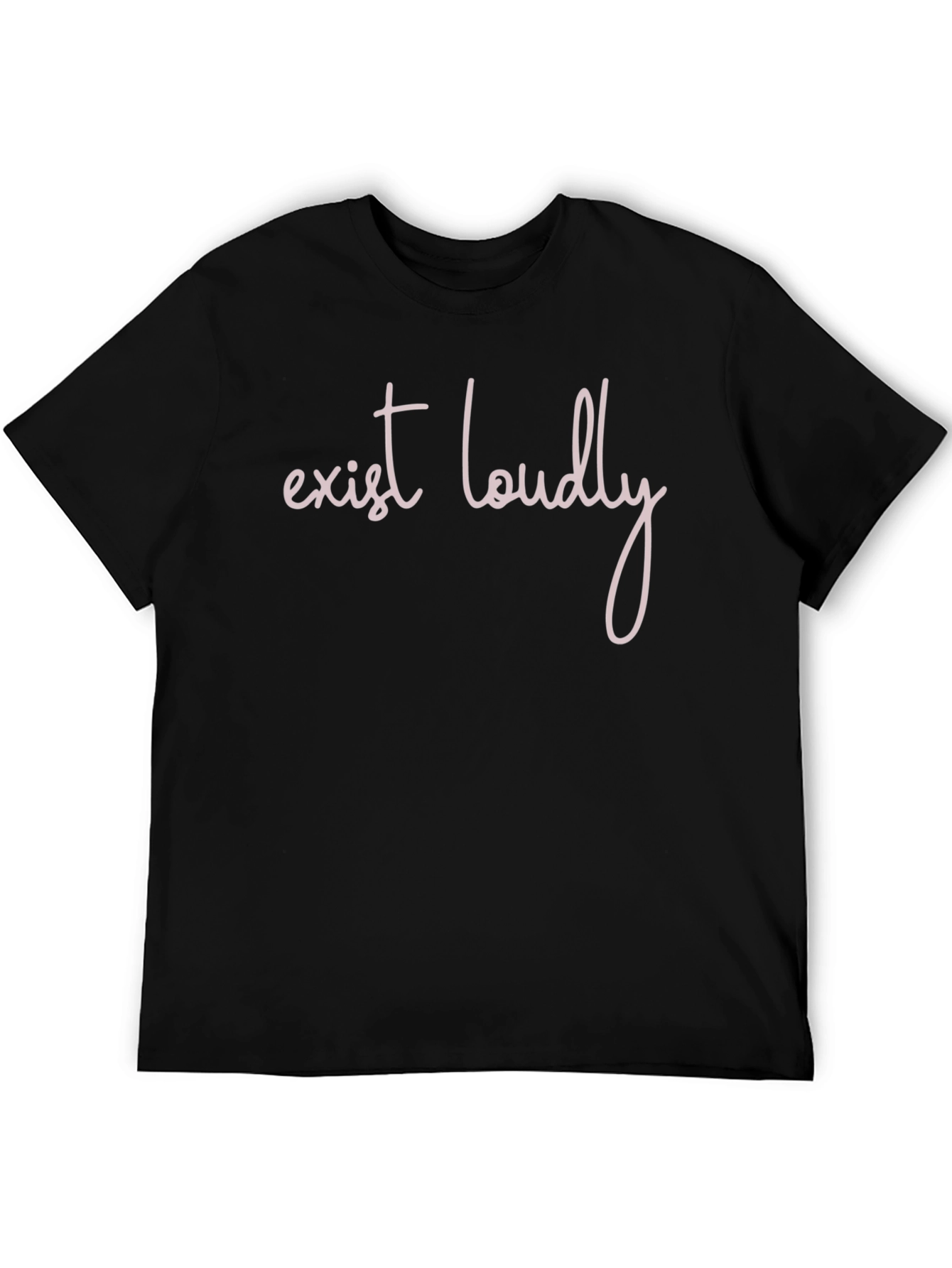 Exist Loudly Graphic Tee - Black Cotton T-Shirt