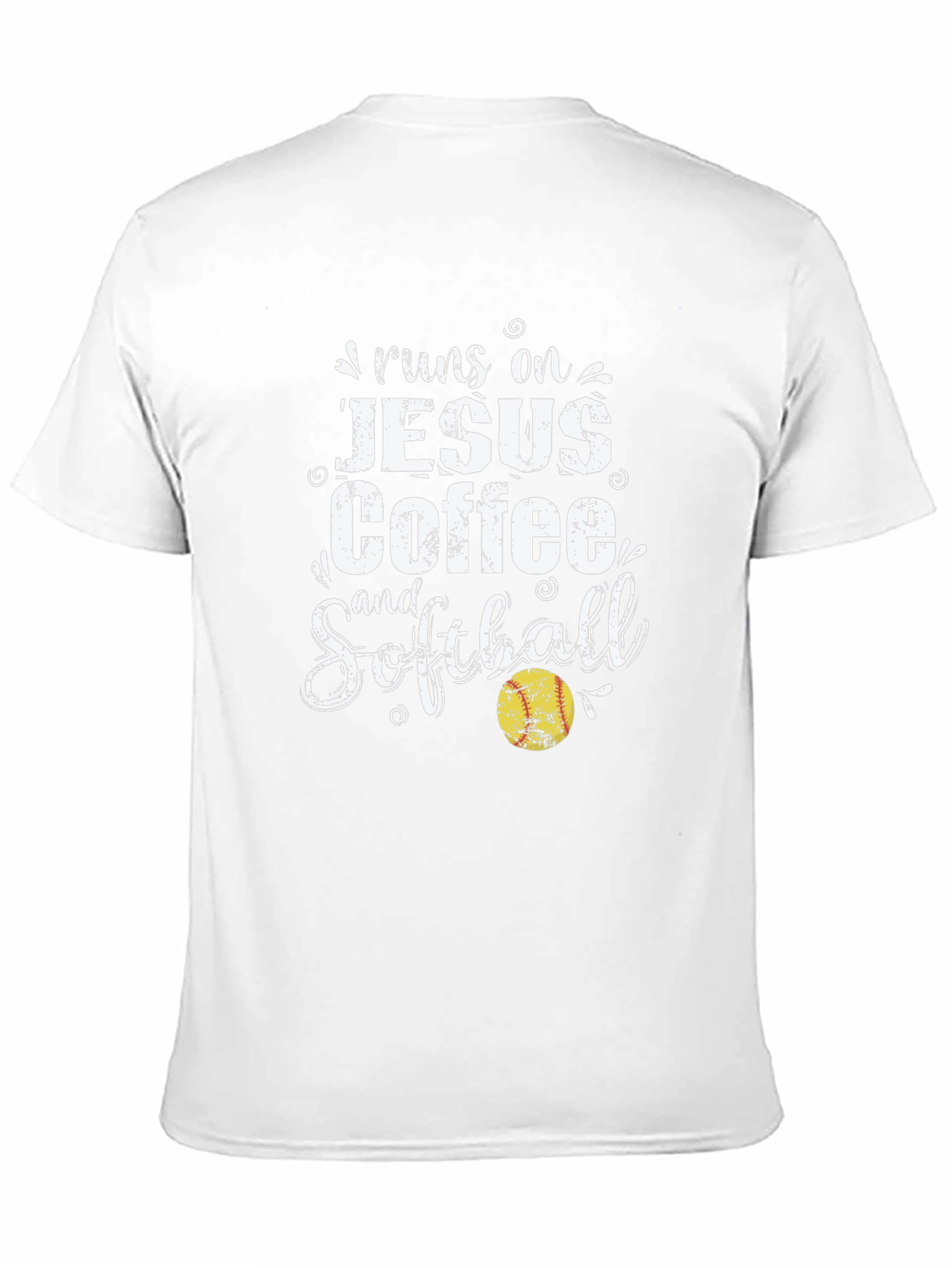 Runs on Jesus Coffee and Softball T-Shirt
