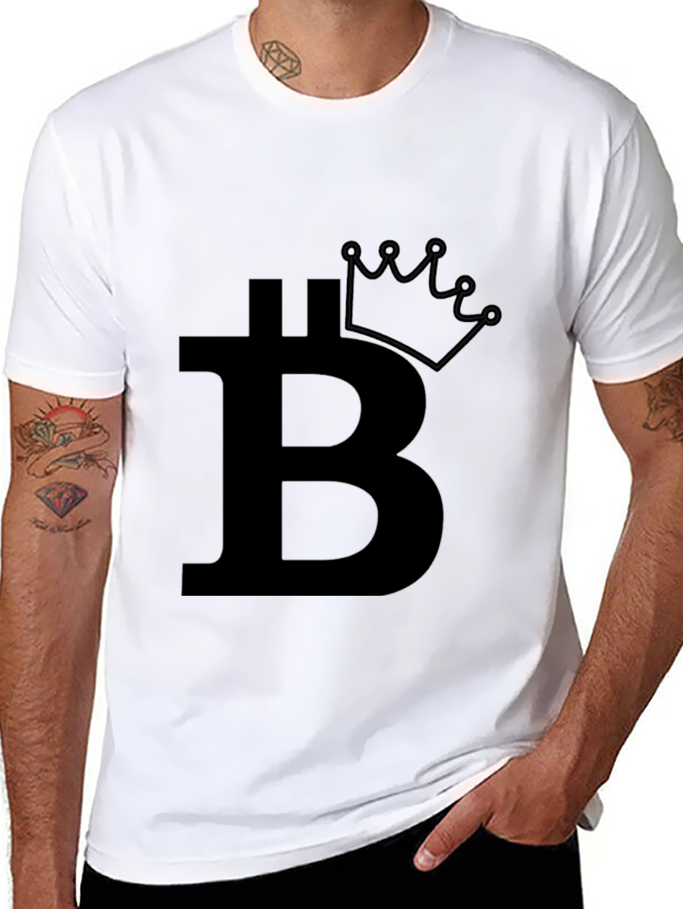 Bitcoin Crown Black T-Shirt - Crypto King