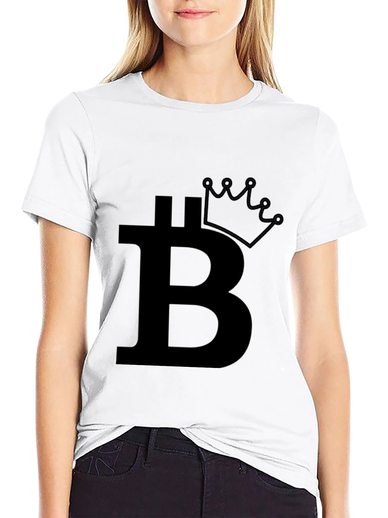 Bitcoin Crown Black T-Shirt - Crypto King