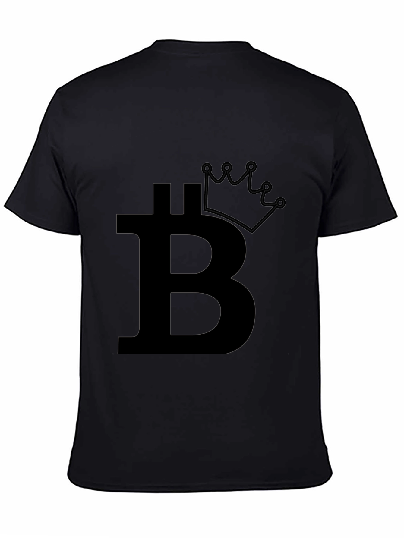 Bitcoin Crown Black T-Shirt - Crypto King