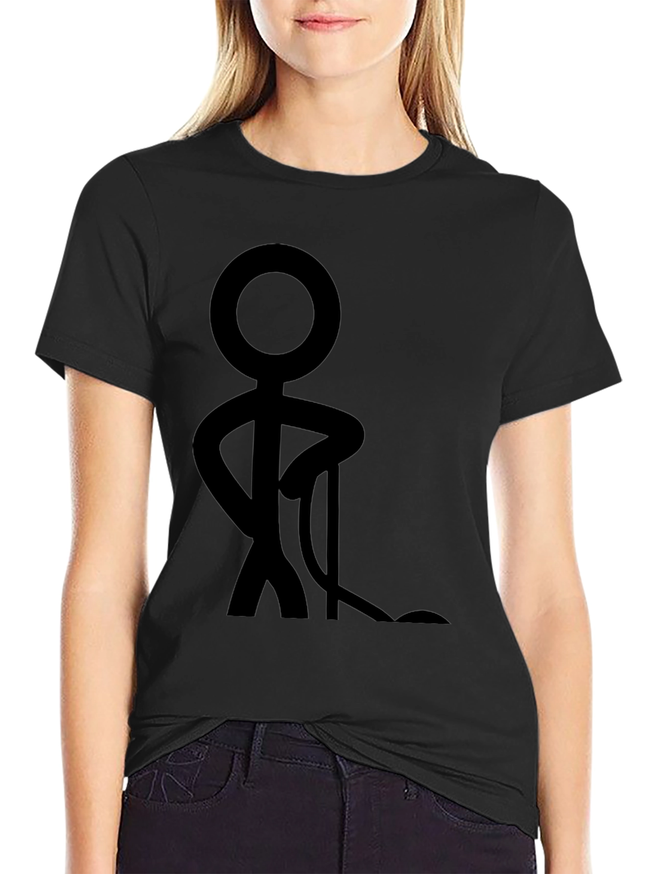 Black Stick Figure T-Shirt
