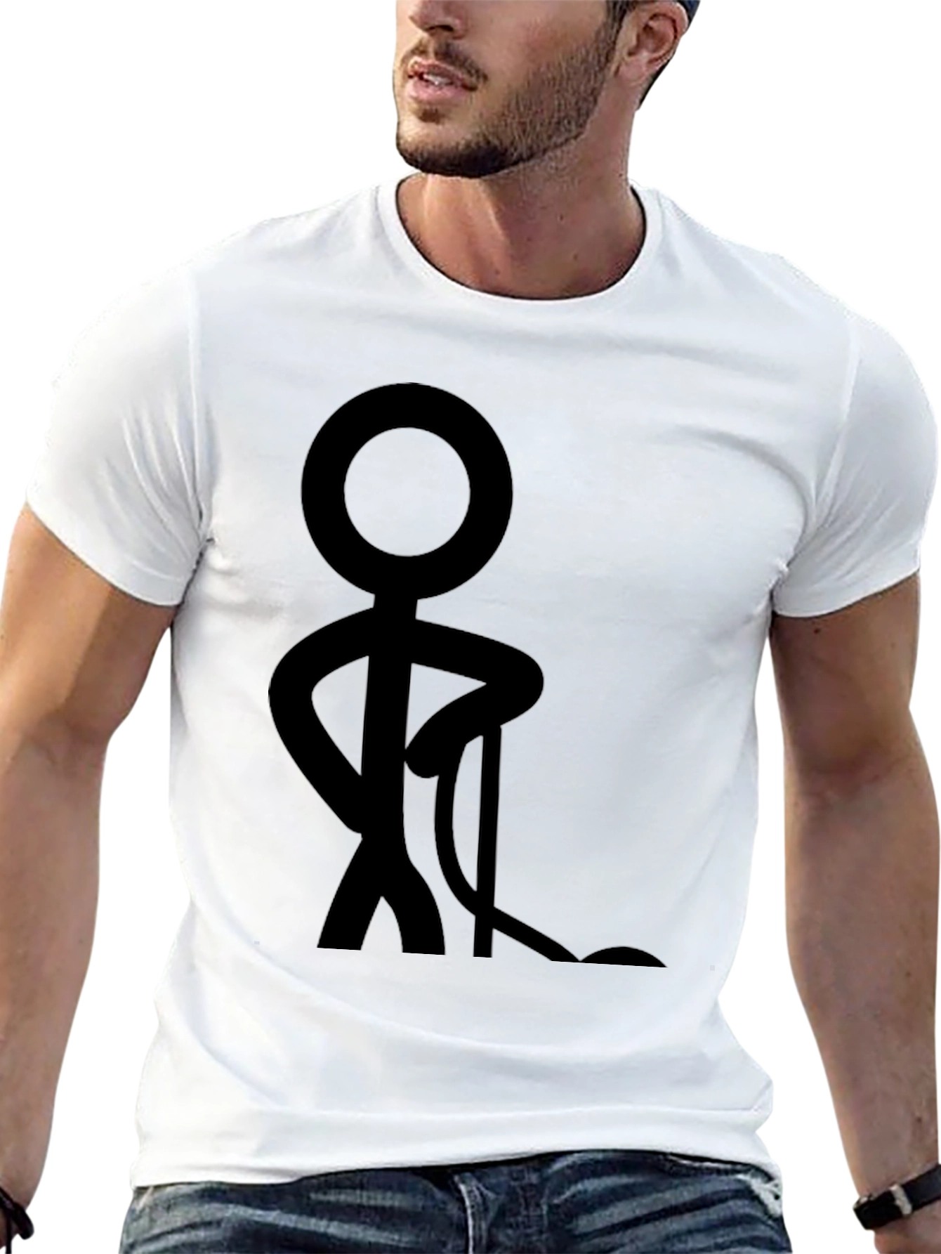 Black Stick Figure T-Shirt