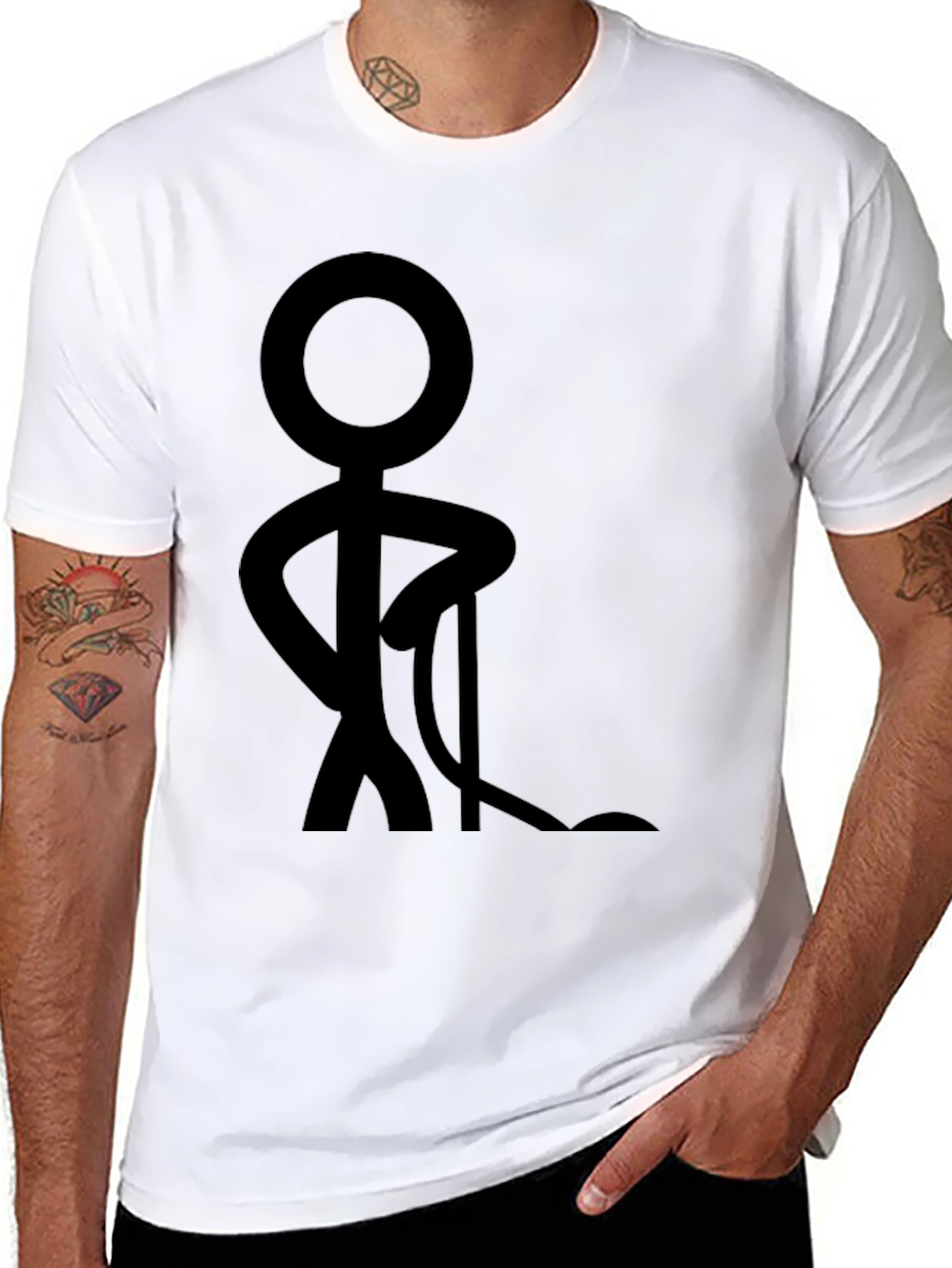 Black Stick Figure T-Shirt