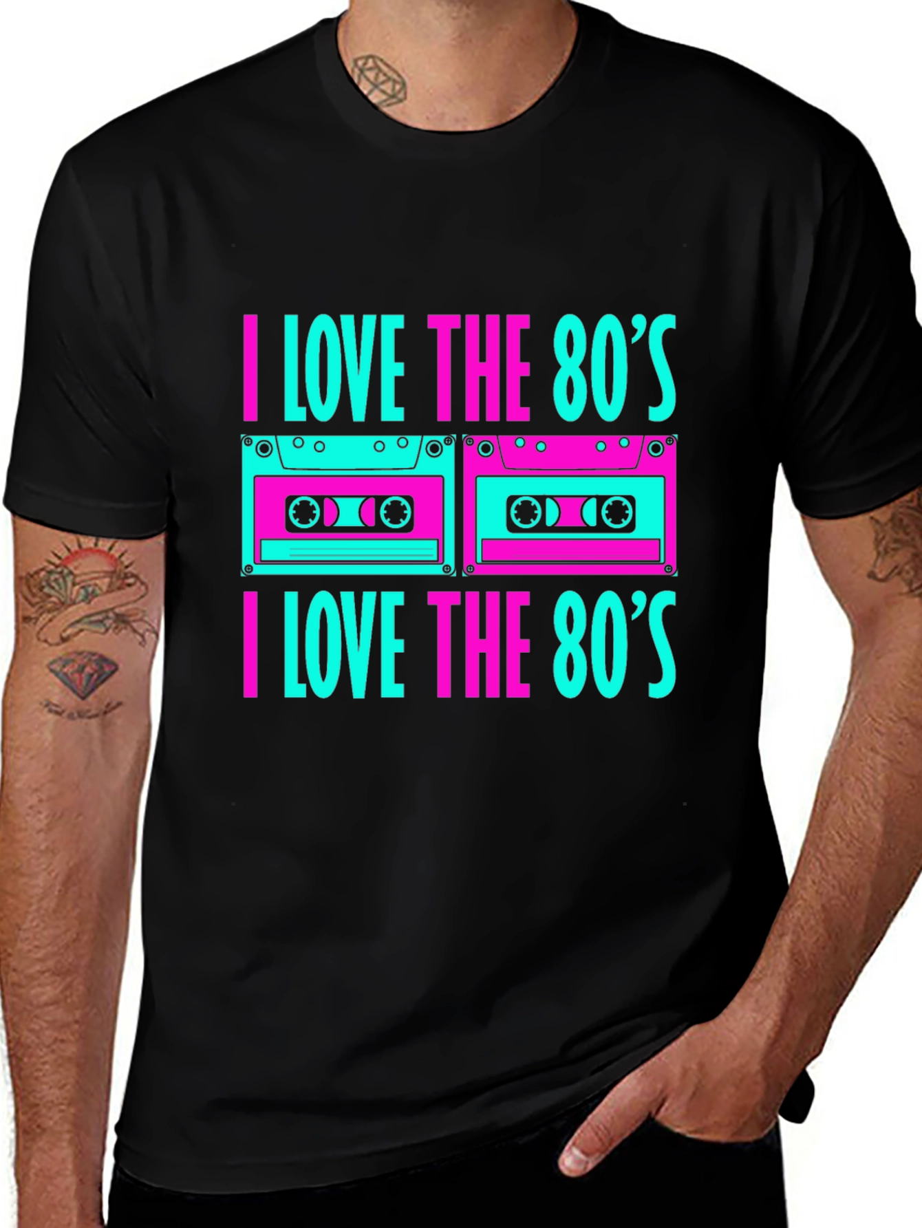 I Love the 80s Cassette Tape Graphic T-Shirt