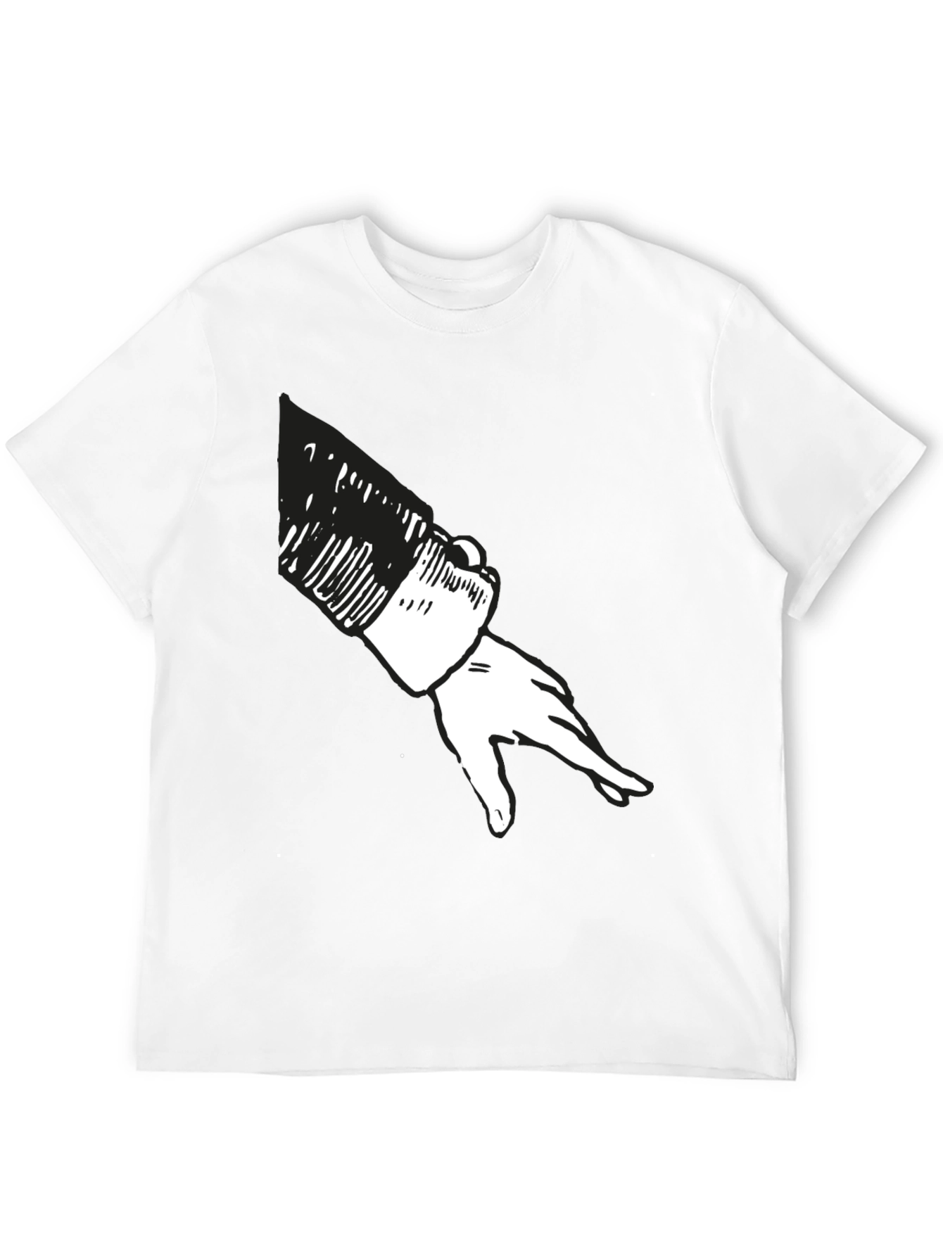 Black T-Shirt with Hand Graphic