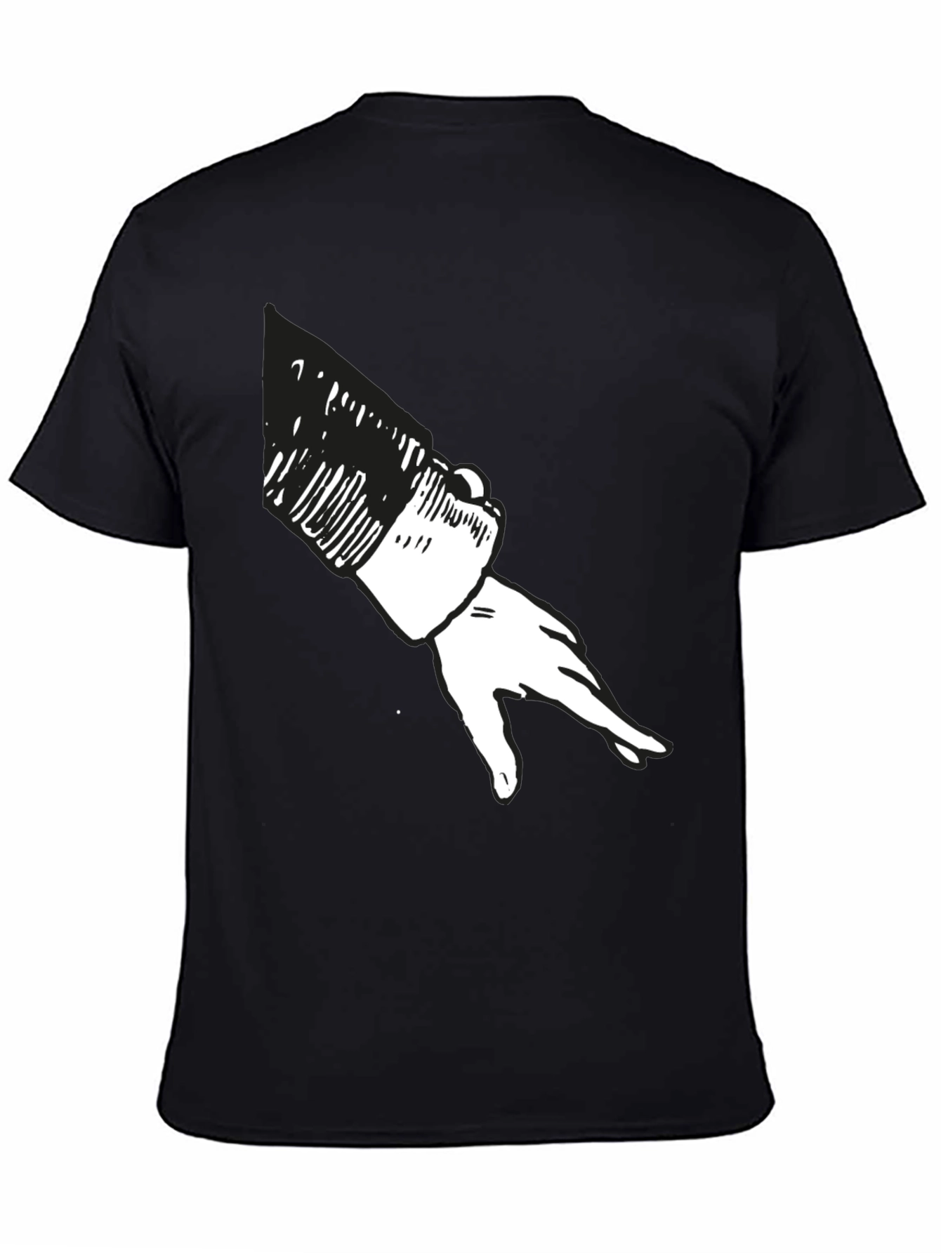 Black T-Shirt with Hand Graphic