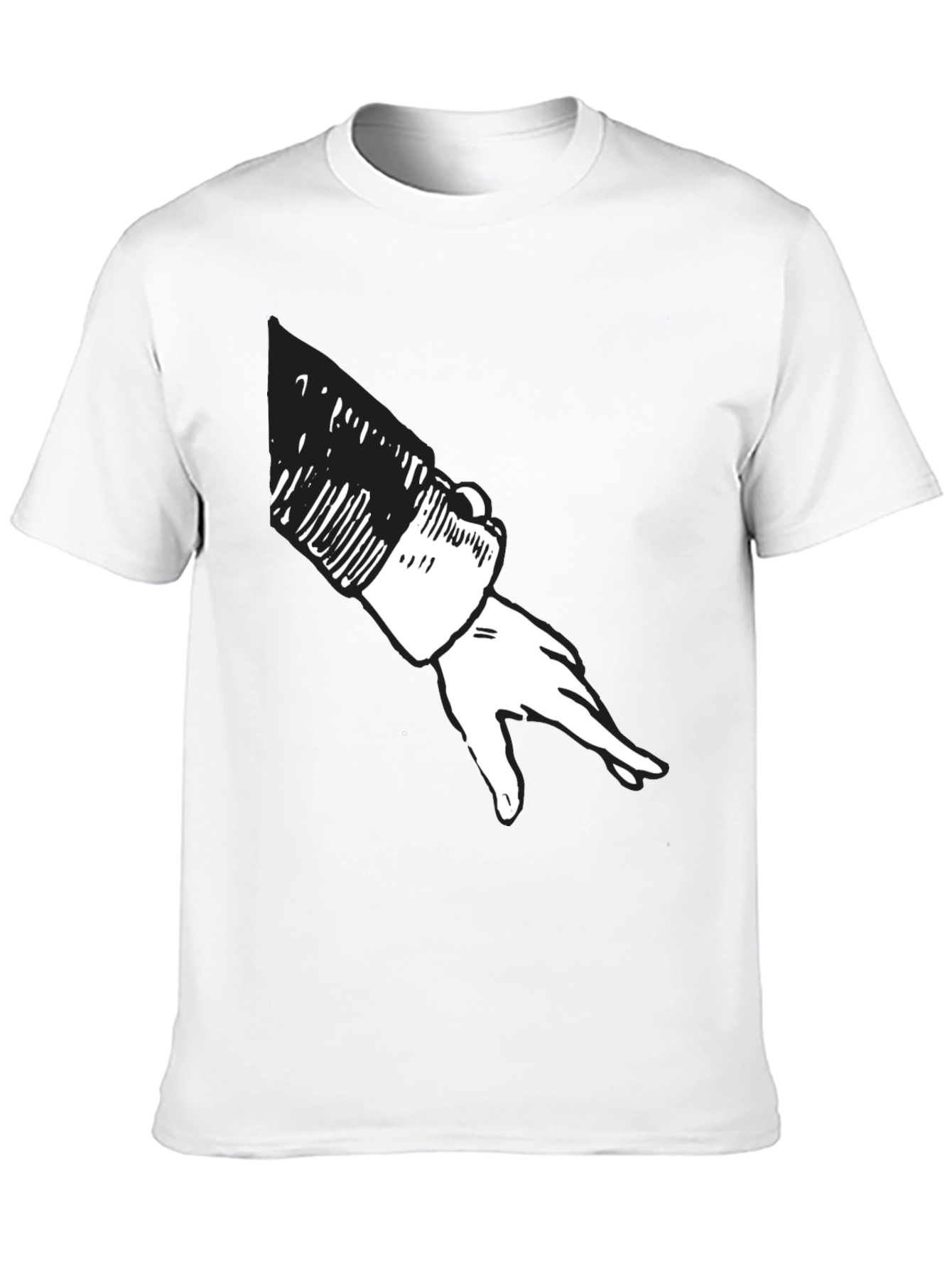 Black T-Shirt with Hand Graphic