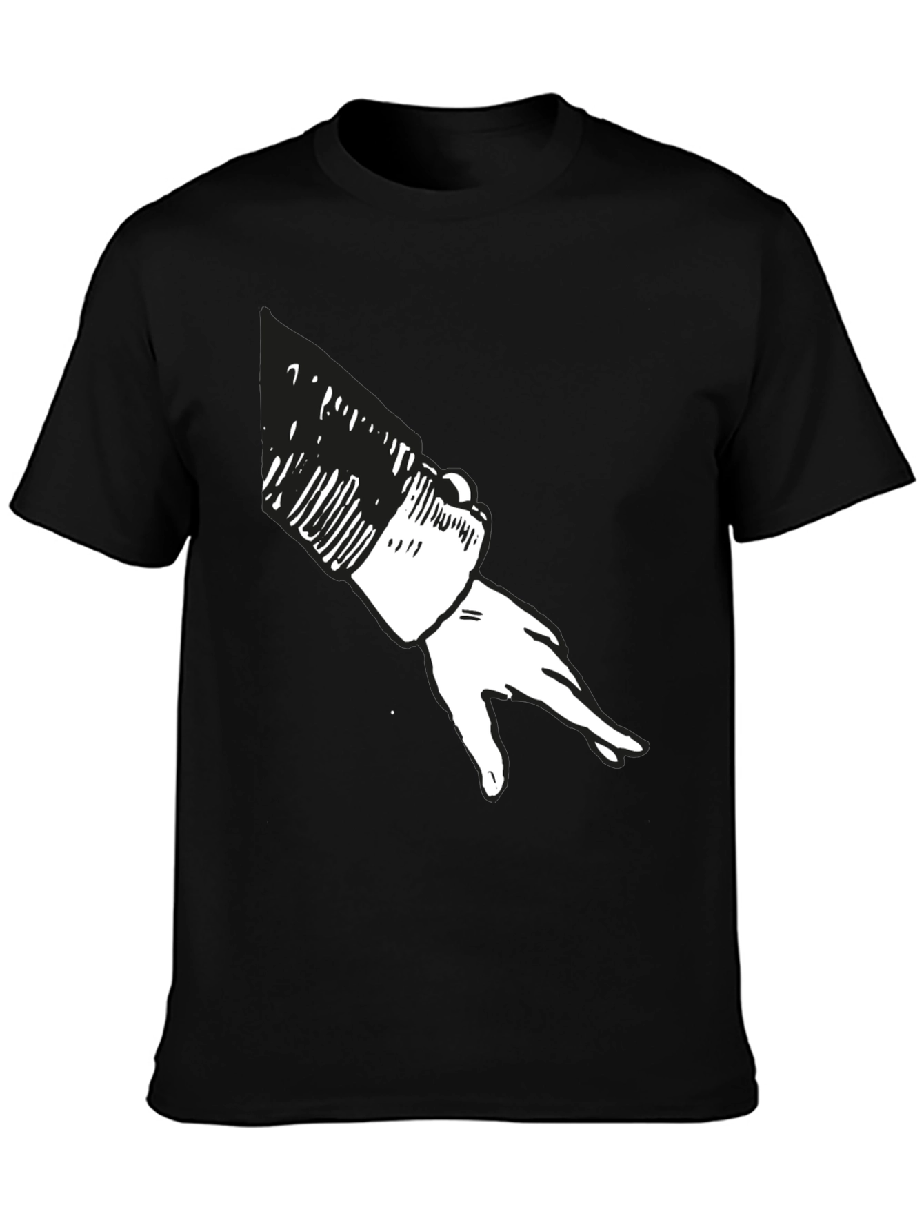 Black T-Shirt with Hand Graphic