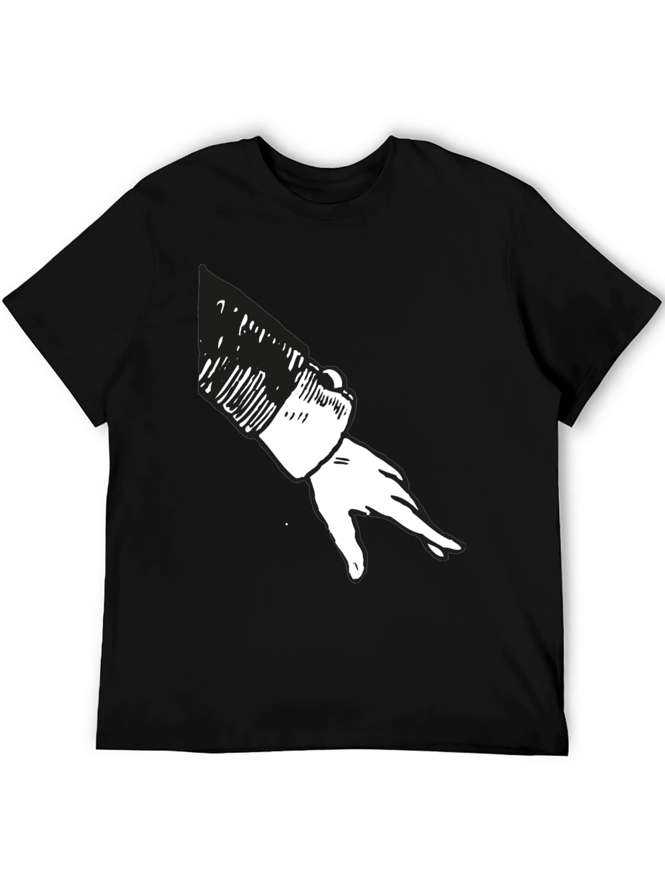 Black T-Shirt with Hand Graphic