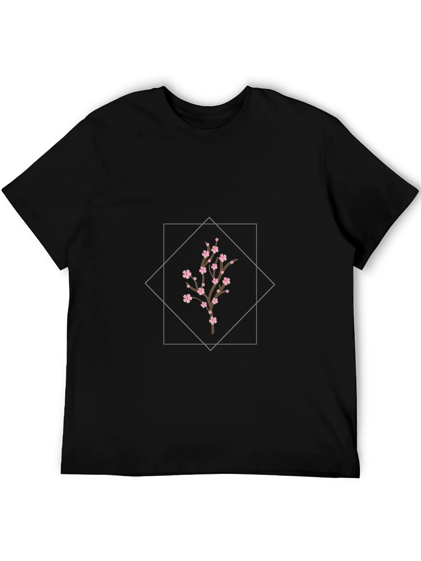 Floral Branch Tee - Stylish Graphic Print