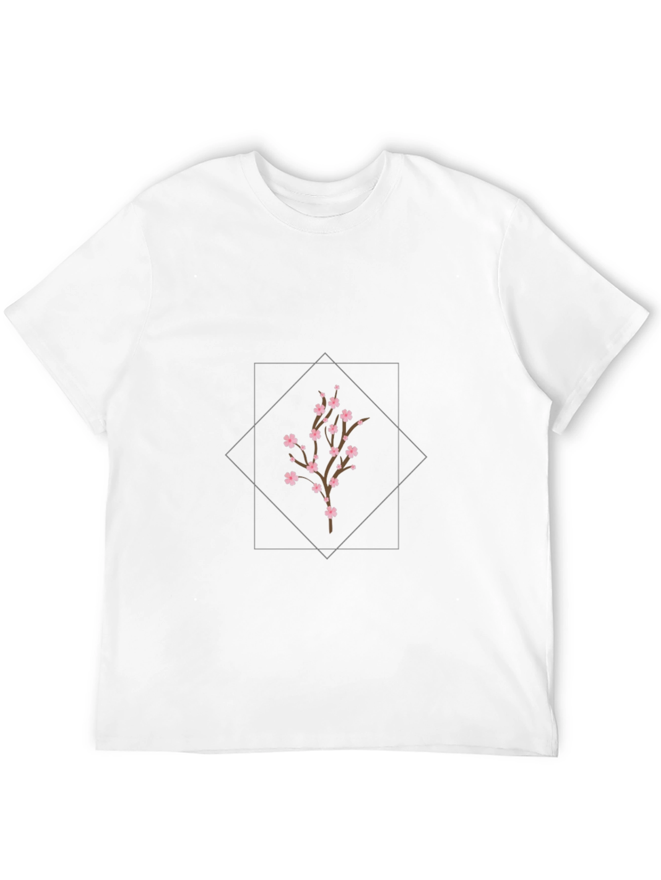 Floral Branch Tee - Stylish Graphic Print