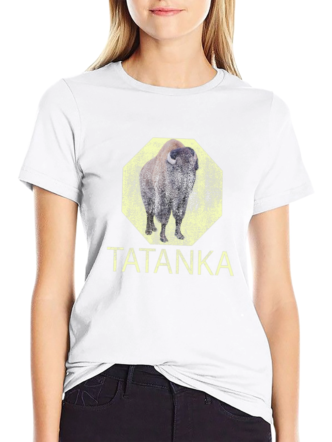 Tatanka Bison Graphic Tee - Black Cotton T-Shirt