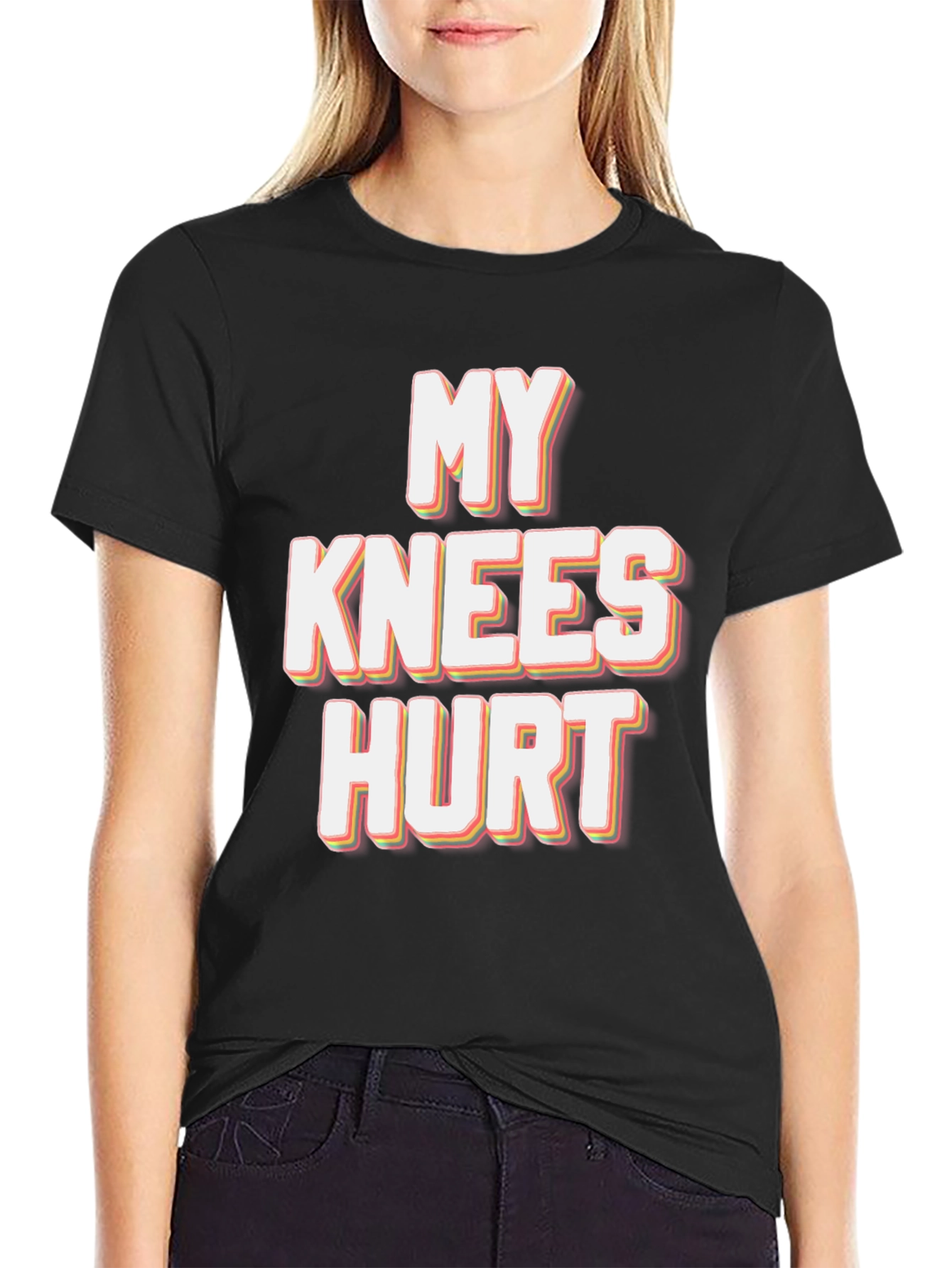 My Knees Hurt Graphic Tee - Funny T-Shirt