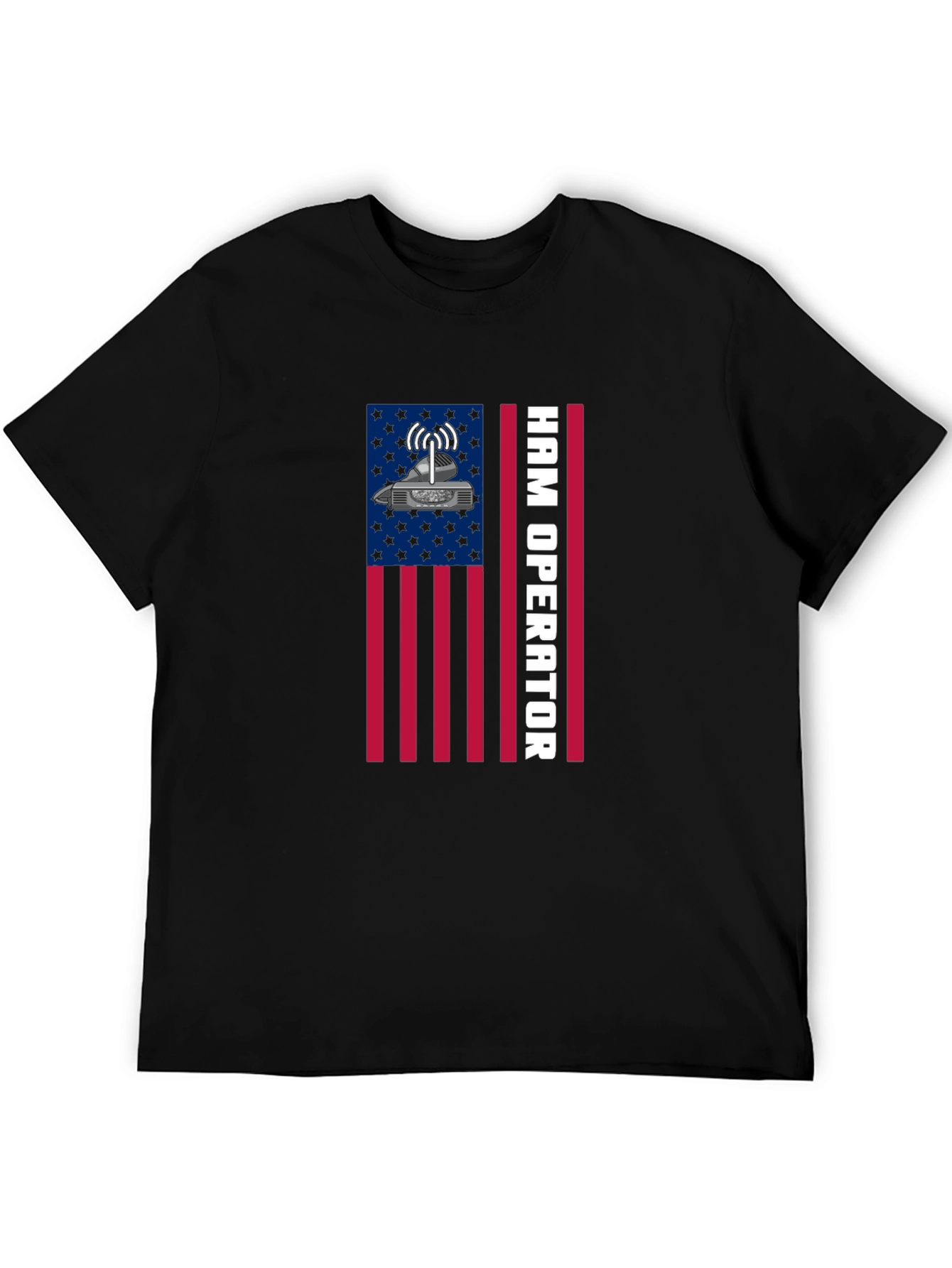 Ham Radio Operator T-Shirt - American Flag Design
