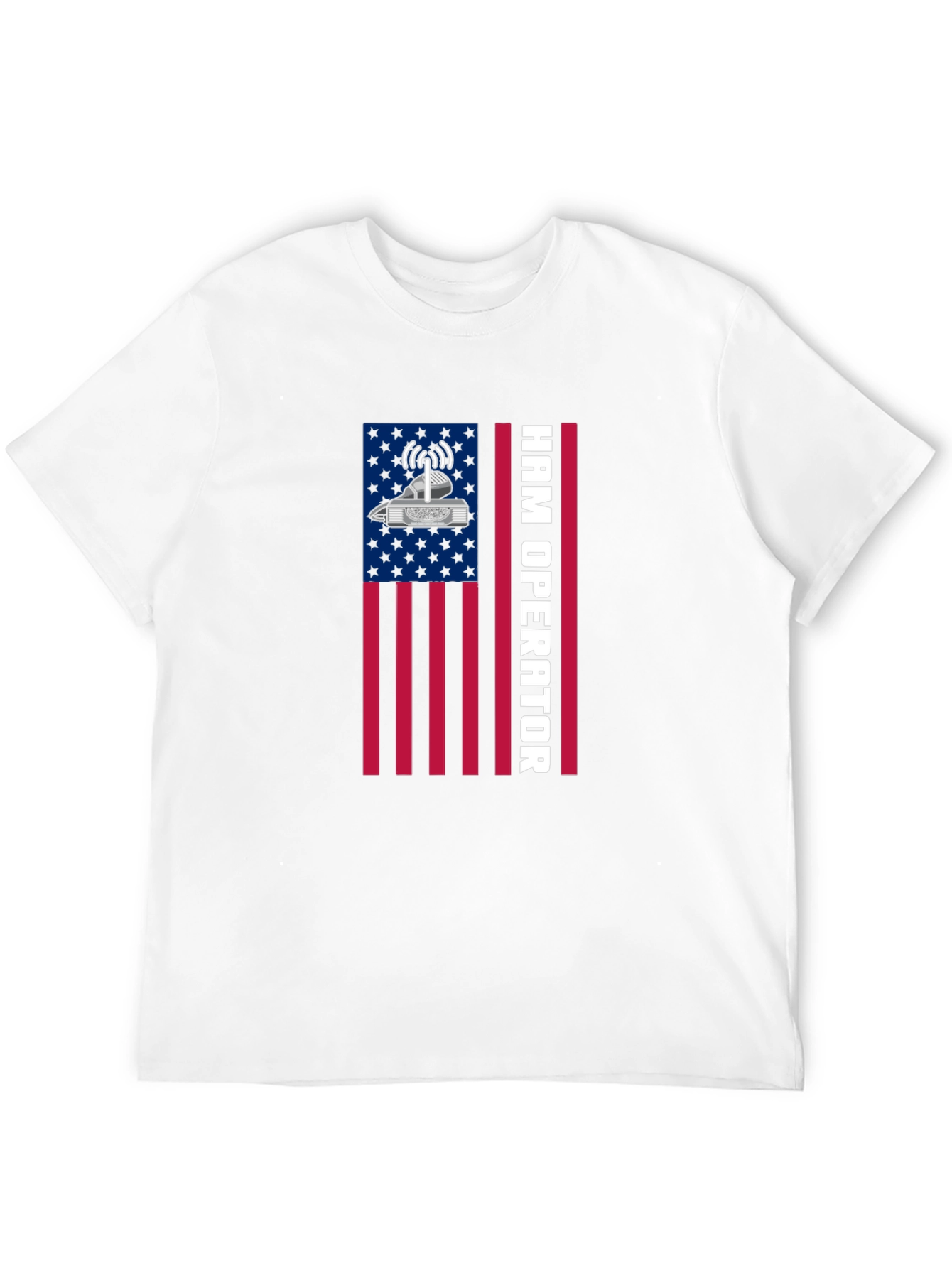 Ham Radio Operator T-Shirt - American Flag Design