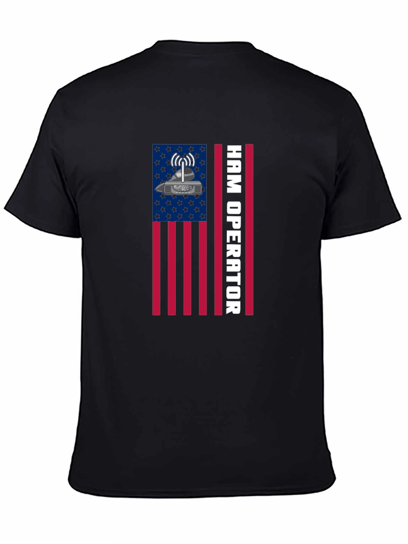 Ham Radio Operator T-Shirt - American Flag Design