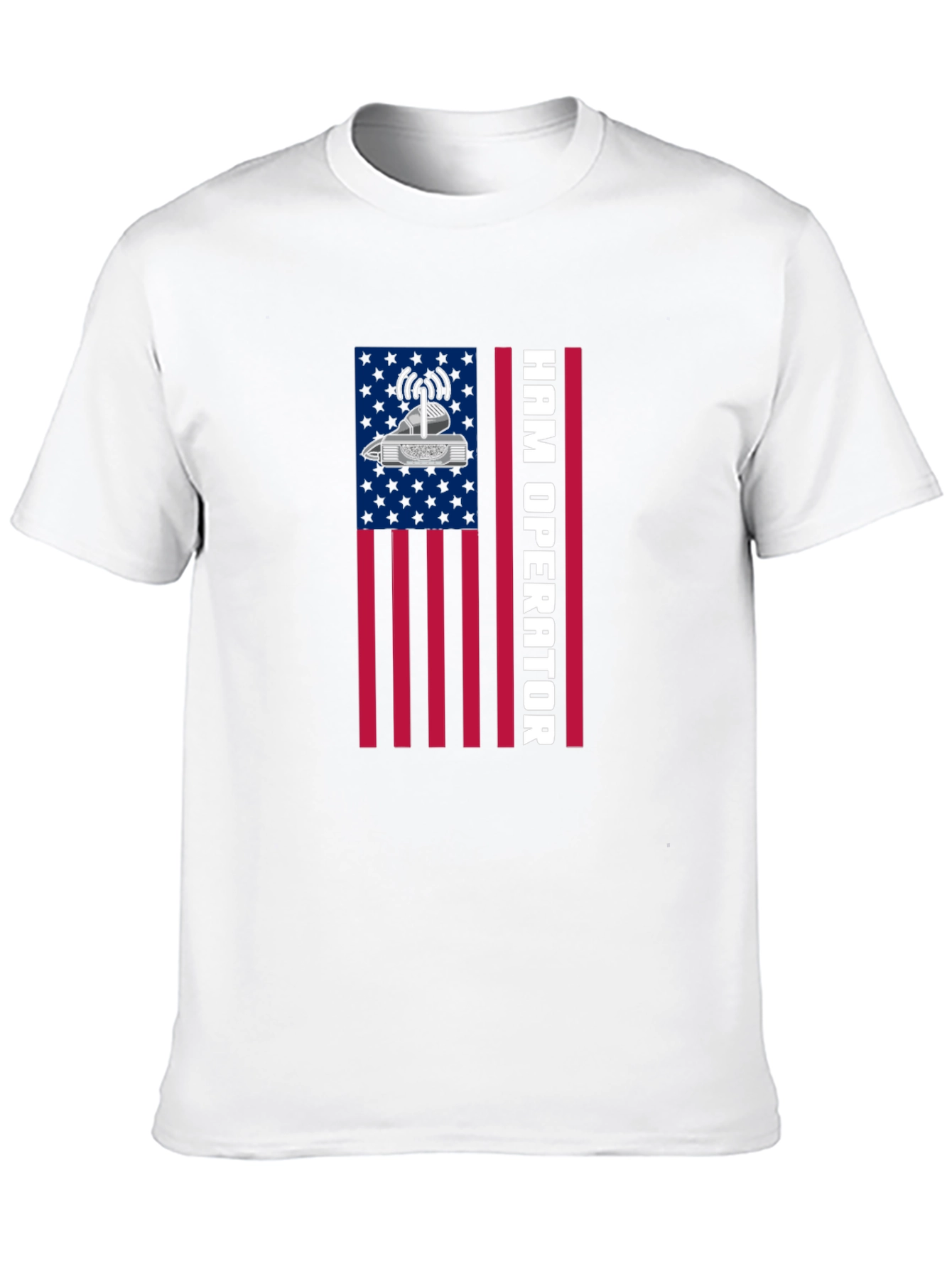 Ham Radio Operator T-Shirt - American Flag Design