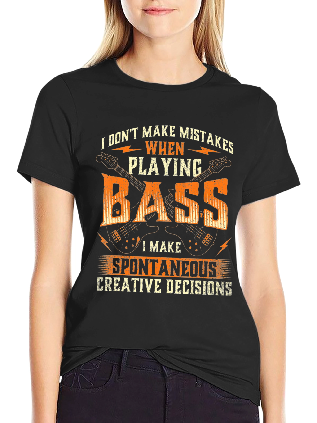 Bass Player Graphic Tee - Spontaneous Creative Decisions