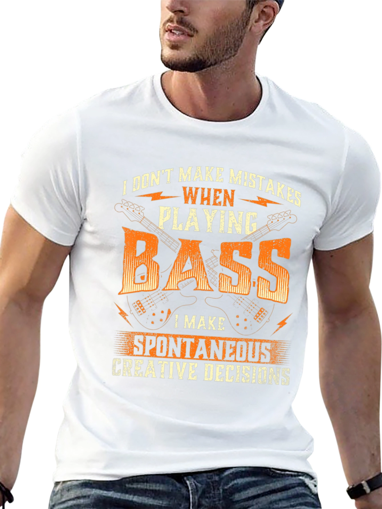 Bass Player Graphic Tee - Spontaneous Creative Decisions