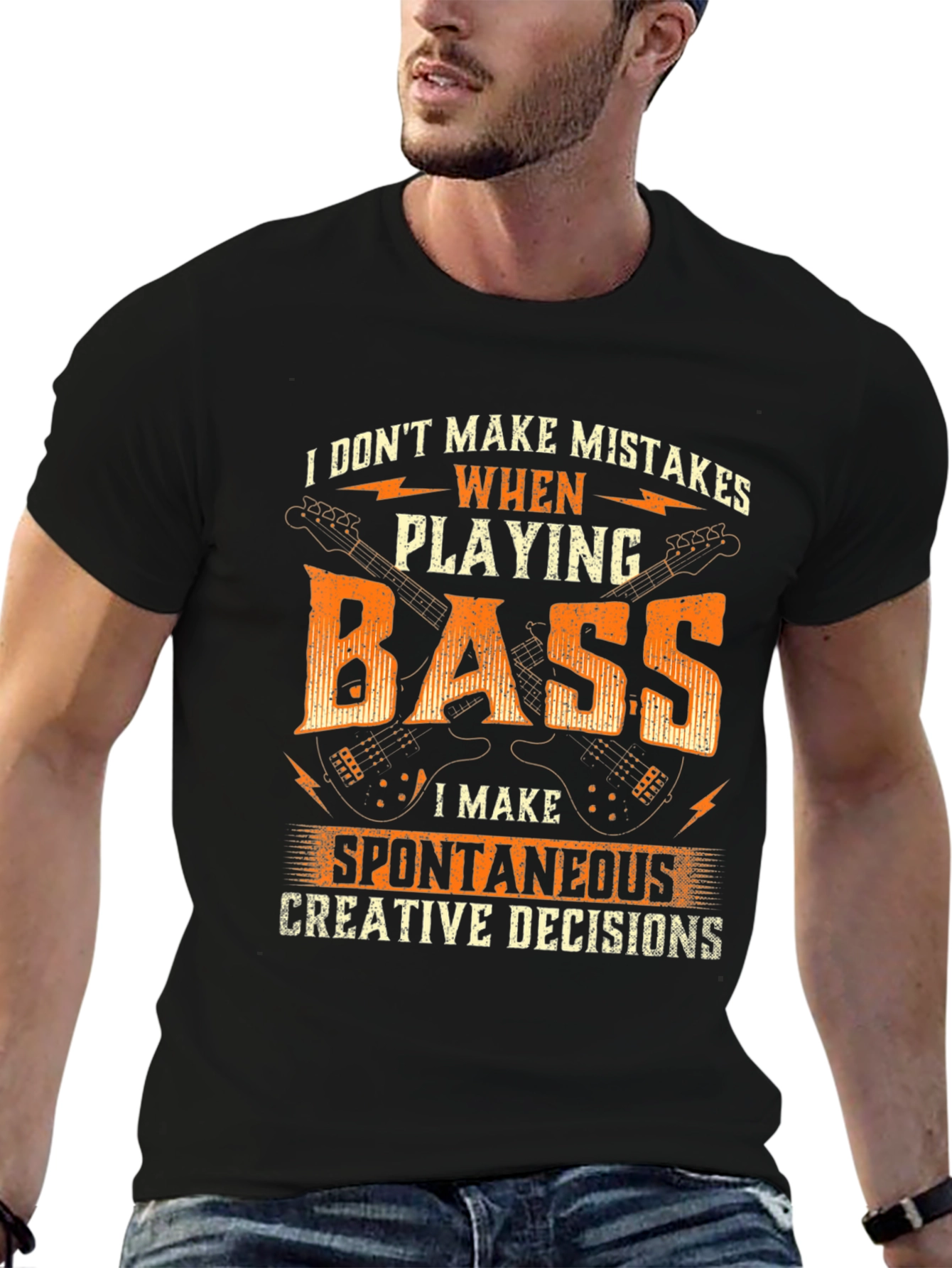 Bass Player Graphic Tee - Spontaneous Creative Decisions